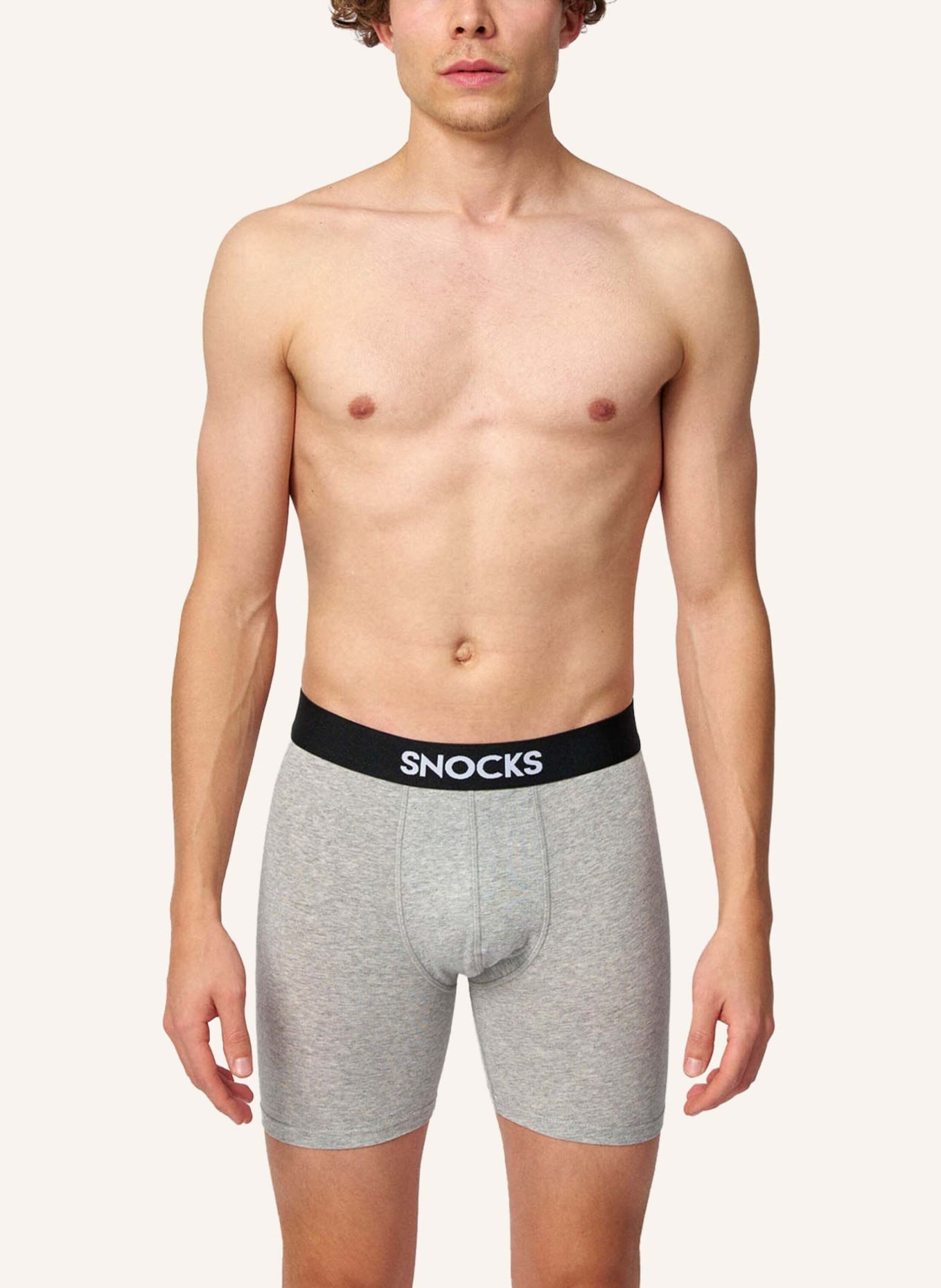 SNOCKS 6er-Pack Boxershorts mit längerem Bein, Farbe: SCHWARZ/ WEISS/ GRAU (Bild 4)