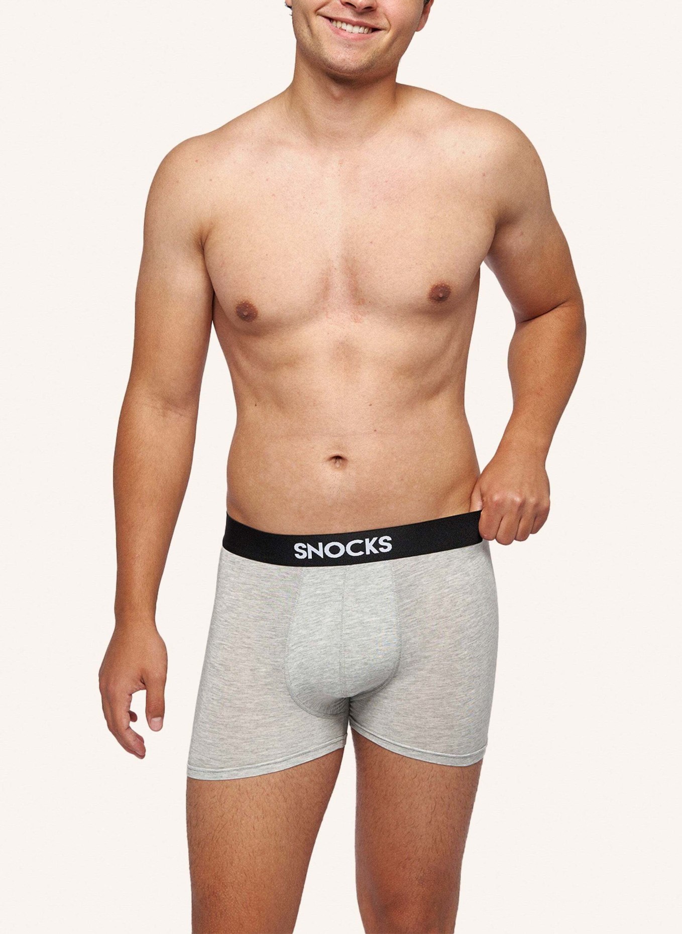 SNOCKS 3er-Pack Modal Boxershorts, Farbe: SCHWARZ/ GRAU/ BLAU (Bild 3)