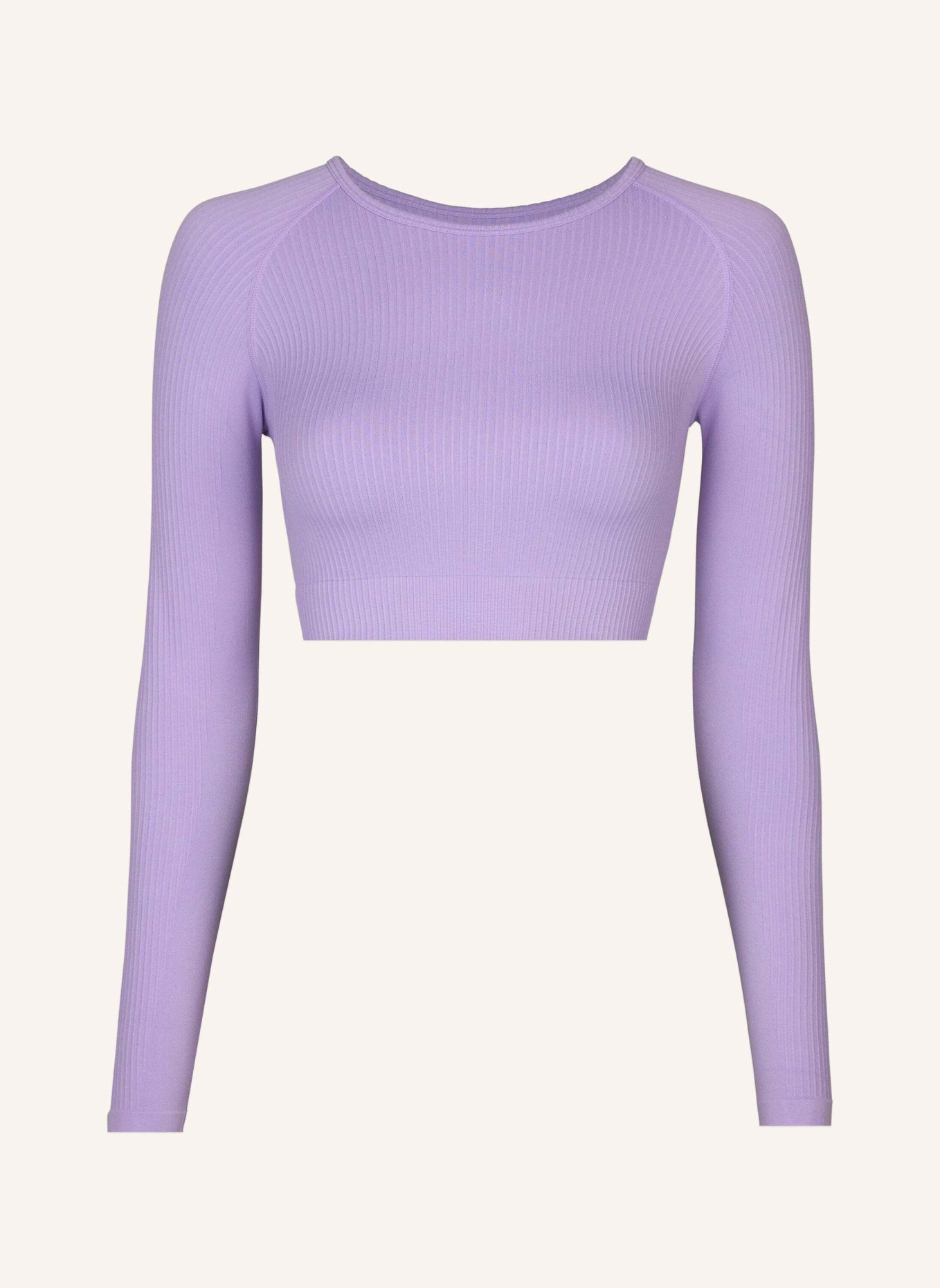 SNOCKS Geripptes Sportshirt langarm: LILA