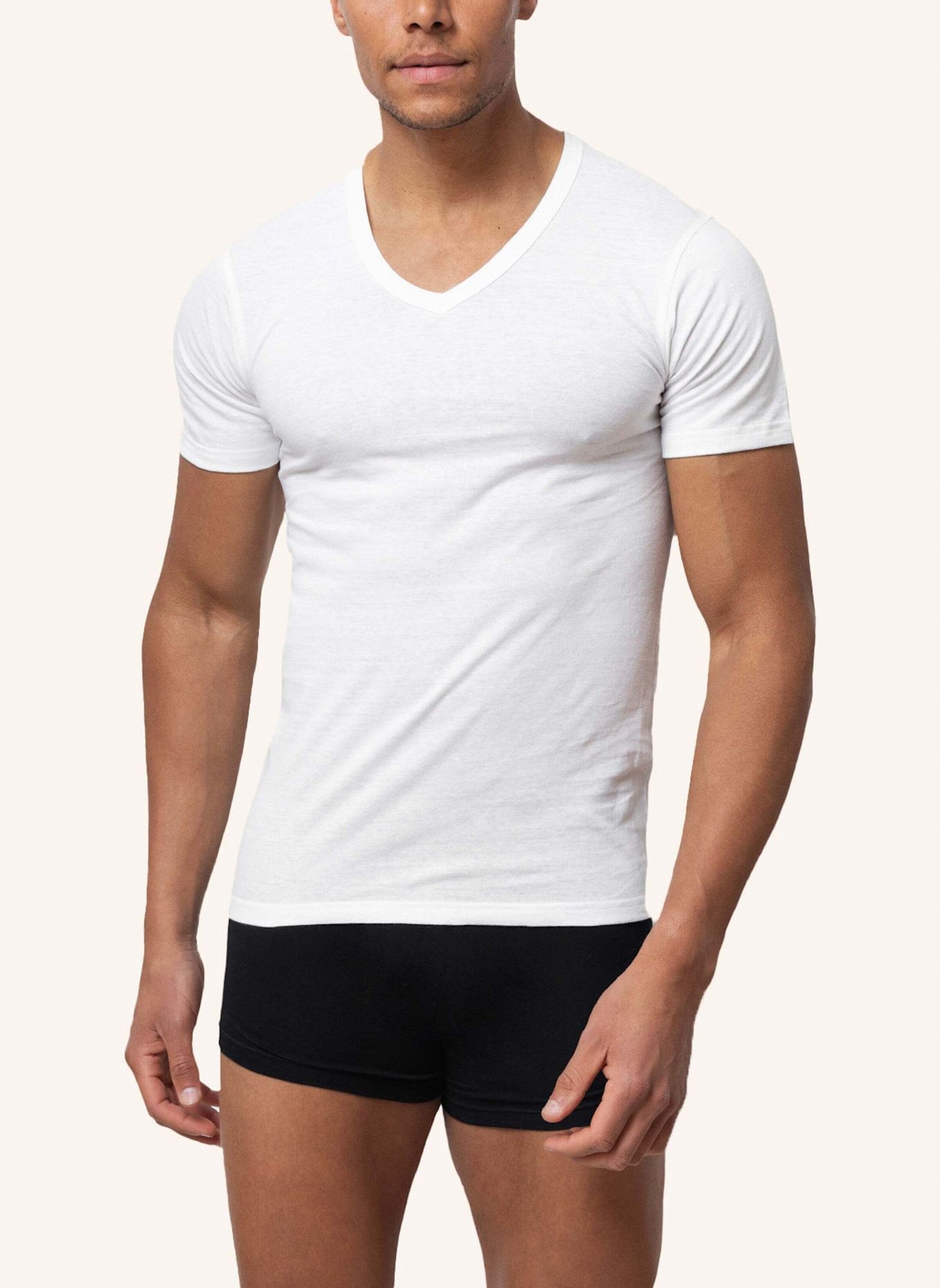 SNOCKS Unterhemd V-Ausschnitt: WEISS