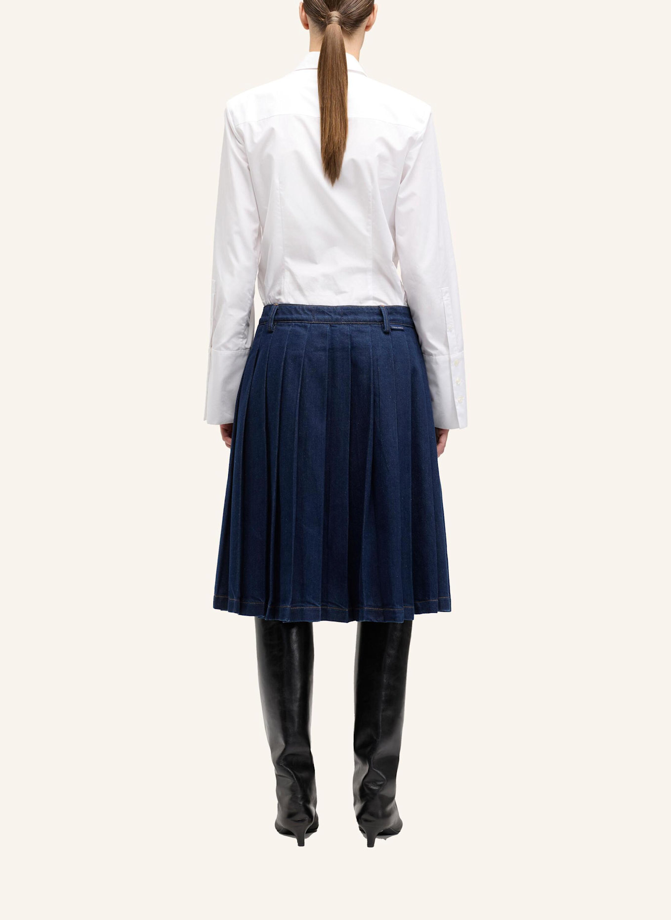 7 for all mankind Skirt PLEATED MIDI: BLAU