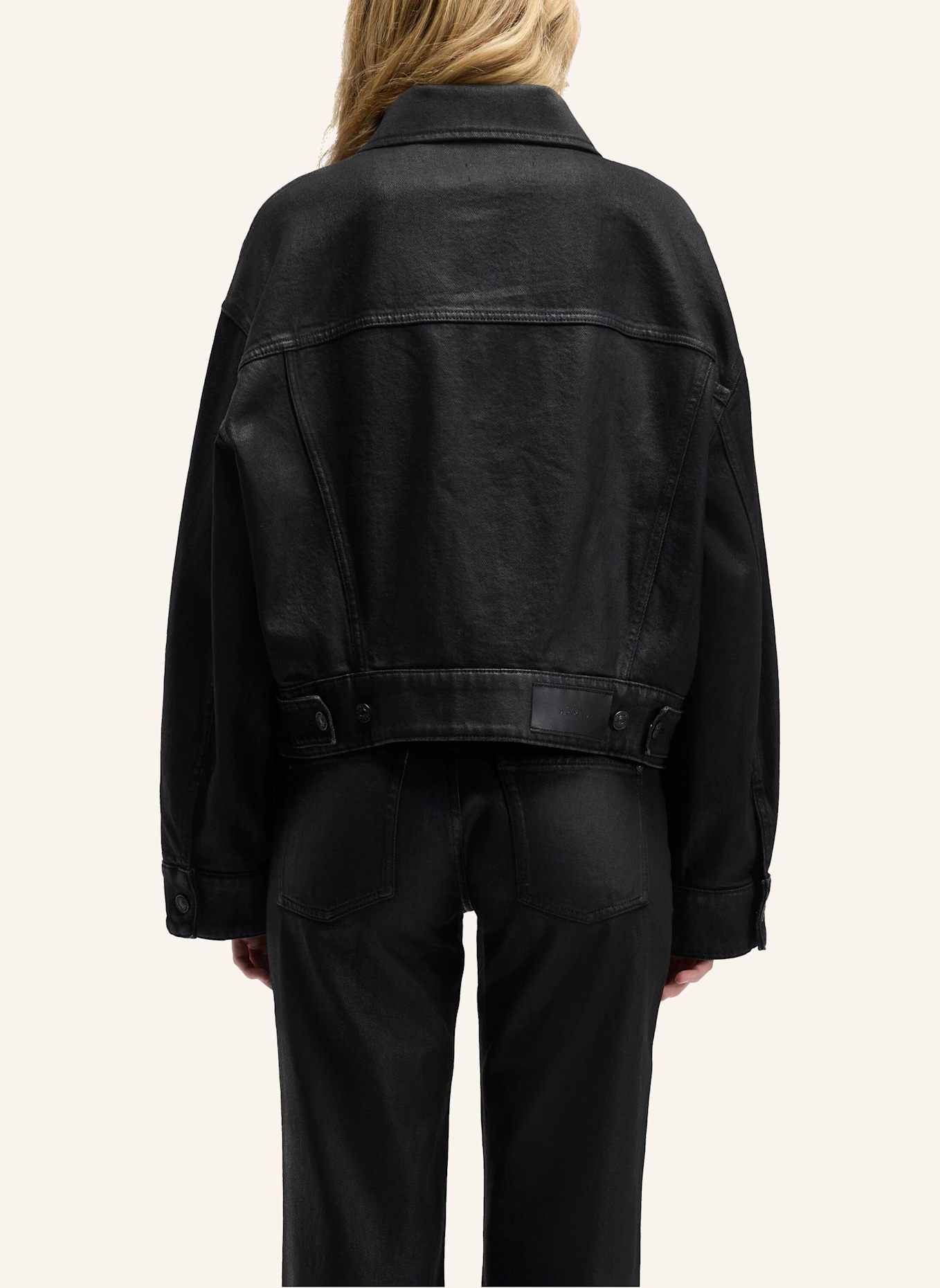 7 for all mankind Outerwear OLI CROPPED TRUCKER: SCHWARZ