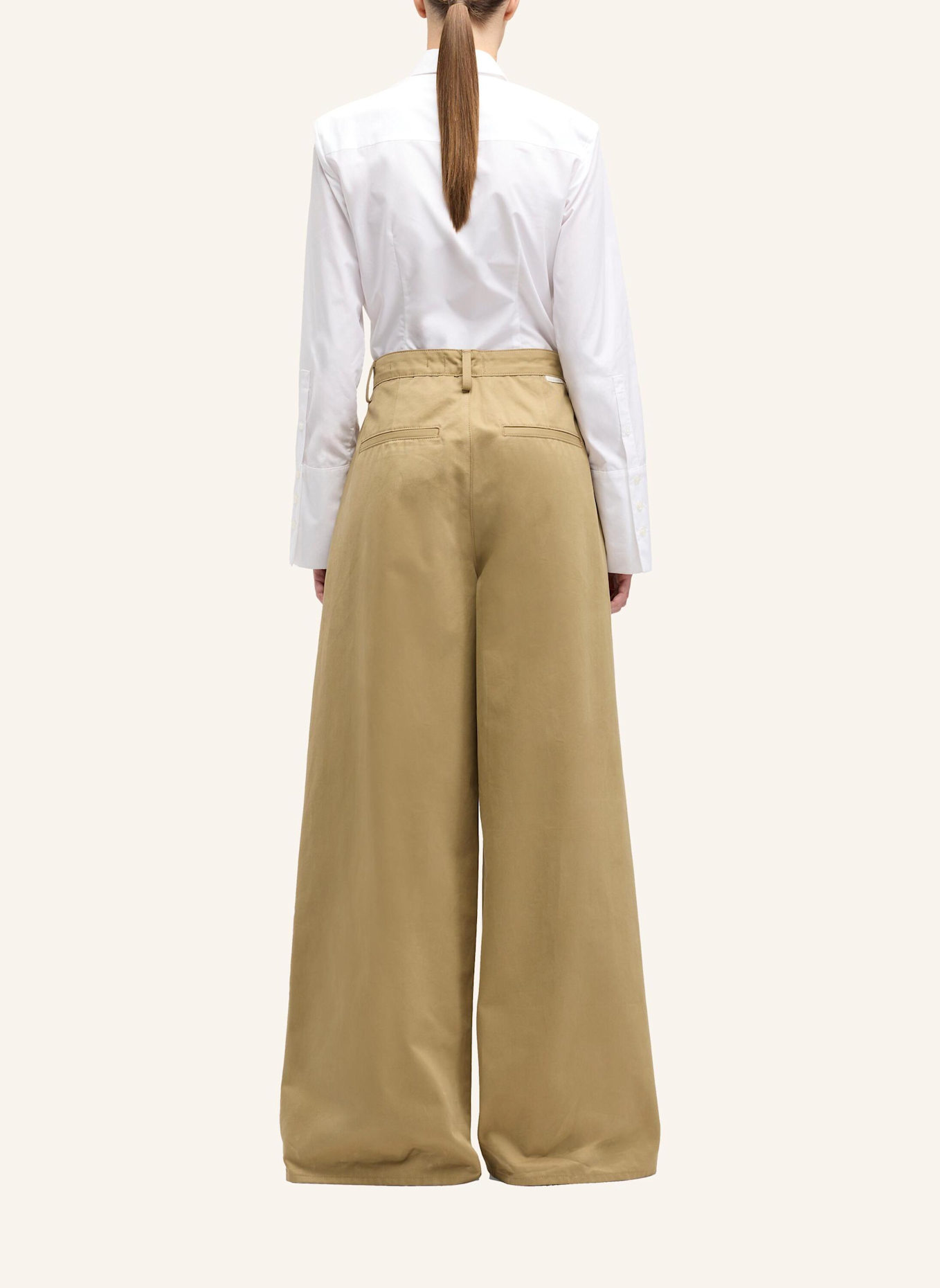 7 for all mankind Chino Pants PLEATED WIDE Wide Leg Fit: BEIGE
