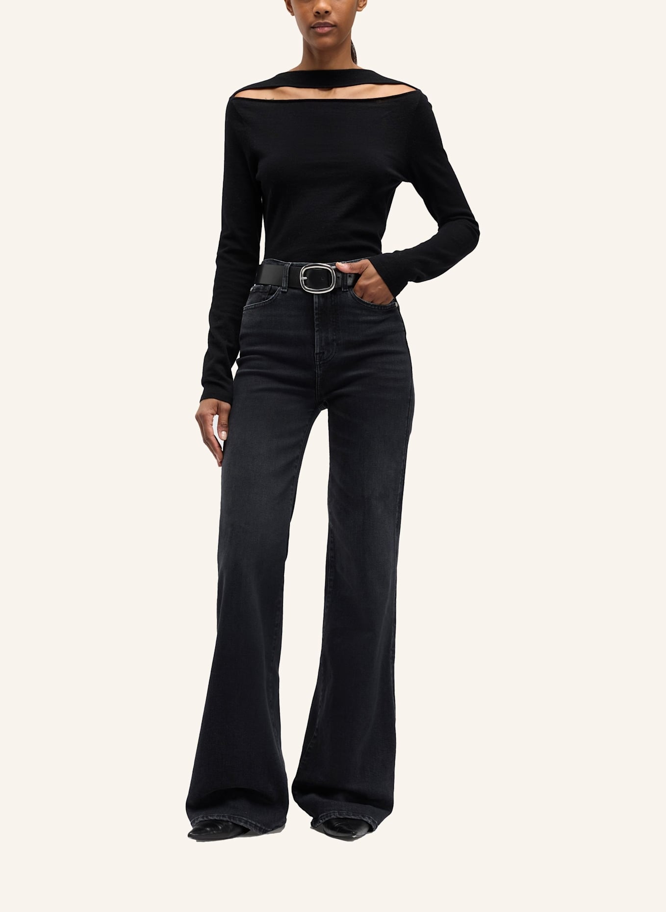 7 for all mankind Jeans MODERN DOJO Flare Fit: SCHWARZ