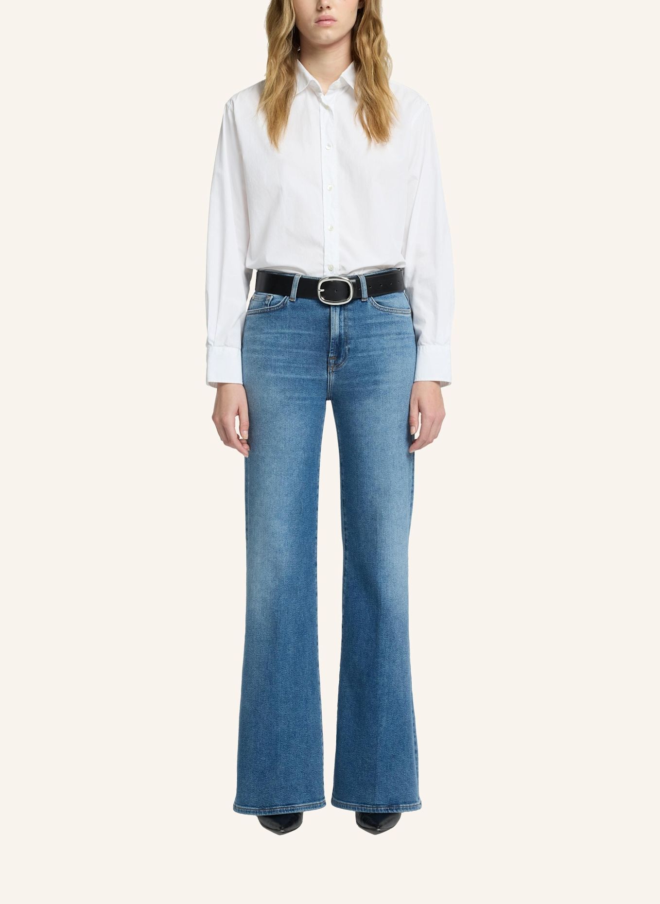 7 for all mankind Jeans MODERN DOJO TAILORLESS Flare Fit: BLAU