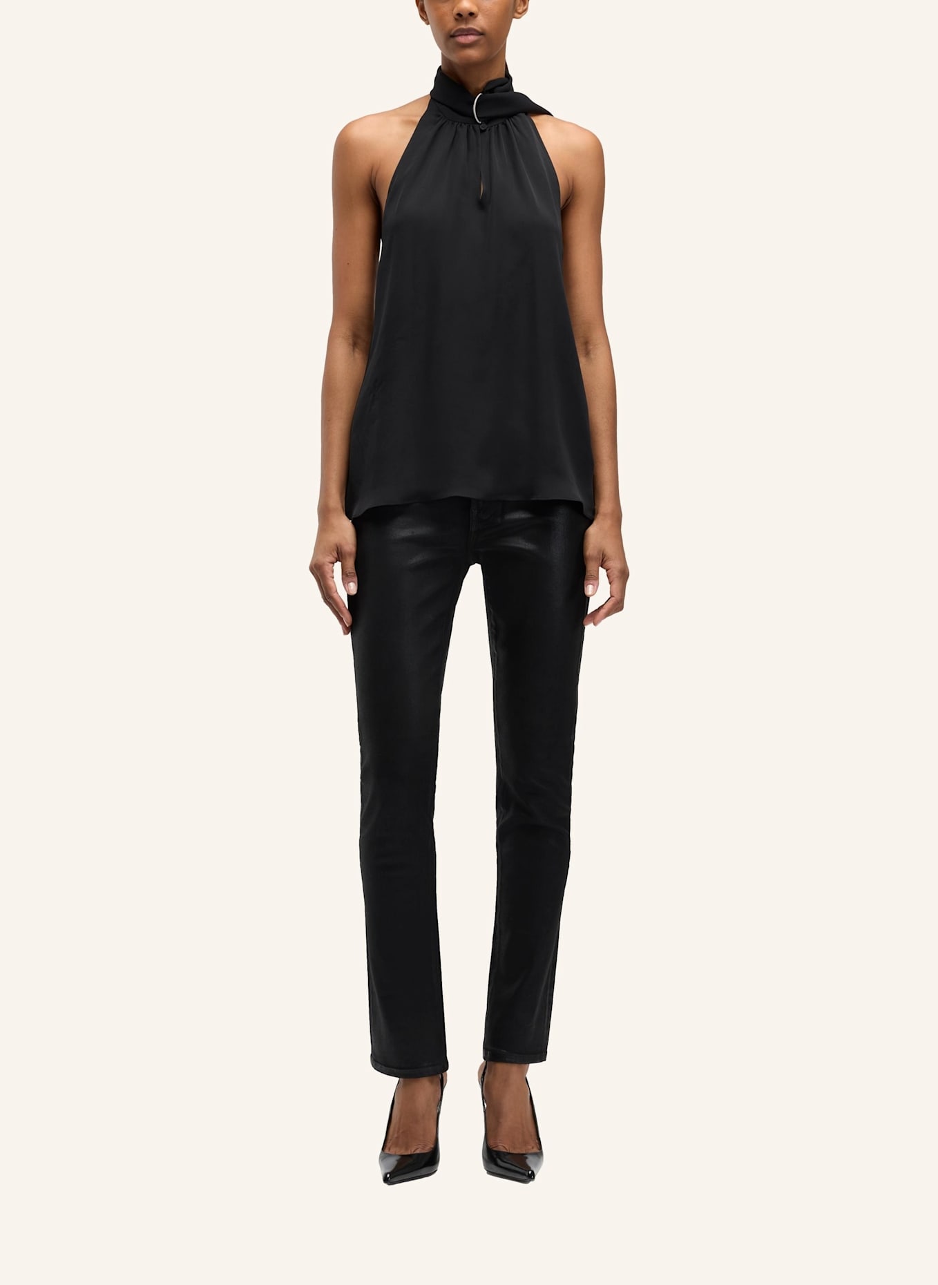 7 for all mankind Jeans LOW SKINNY Skinny Fit: SCHWARZ