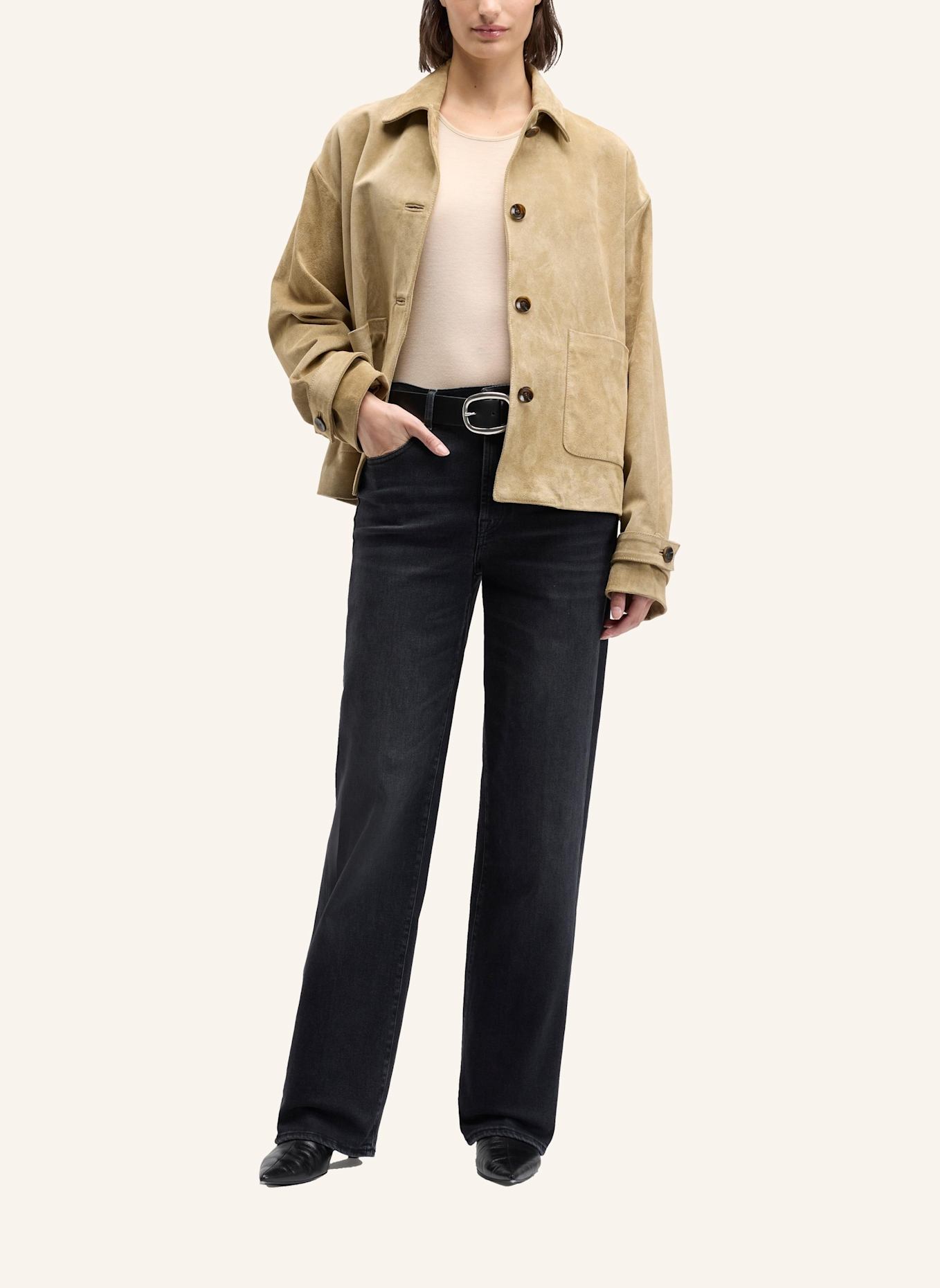 7 for all mankind Jeans STOVEPIPE STRAIGHT Straight Fit: SCHWARZ