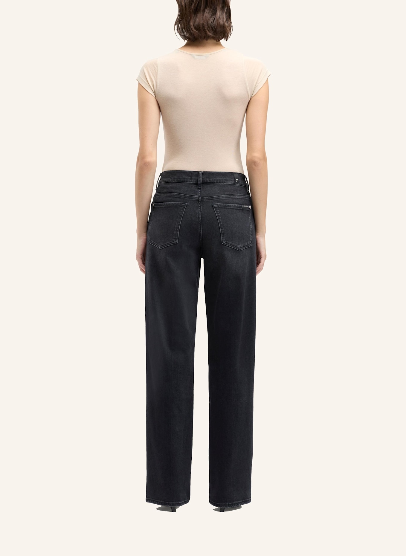 7 for all mankind Jeans STOVEPIPE STRAIGHT Straight Fit: SCHWARZ