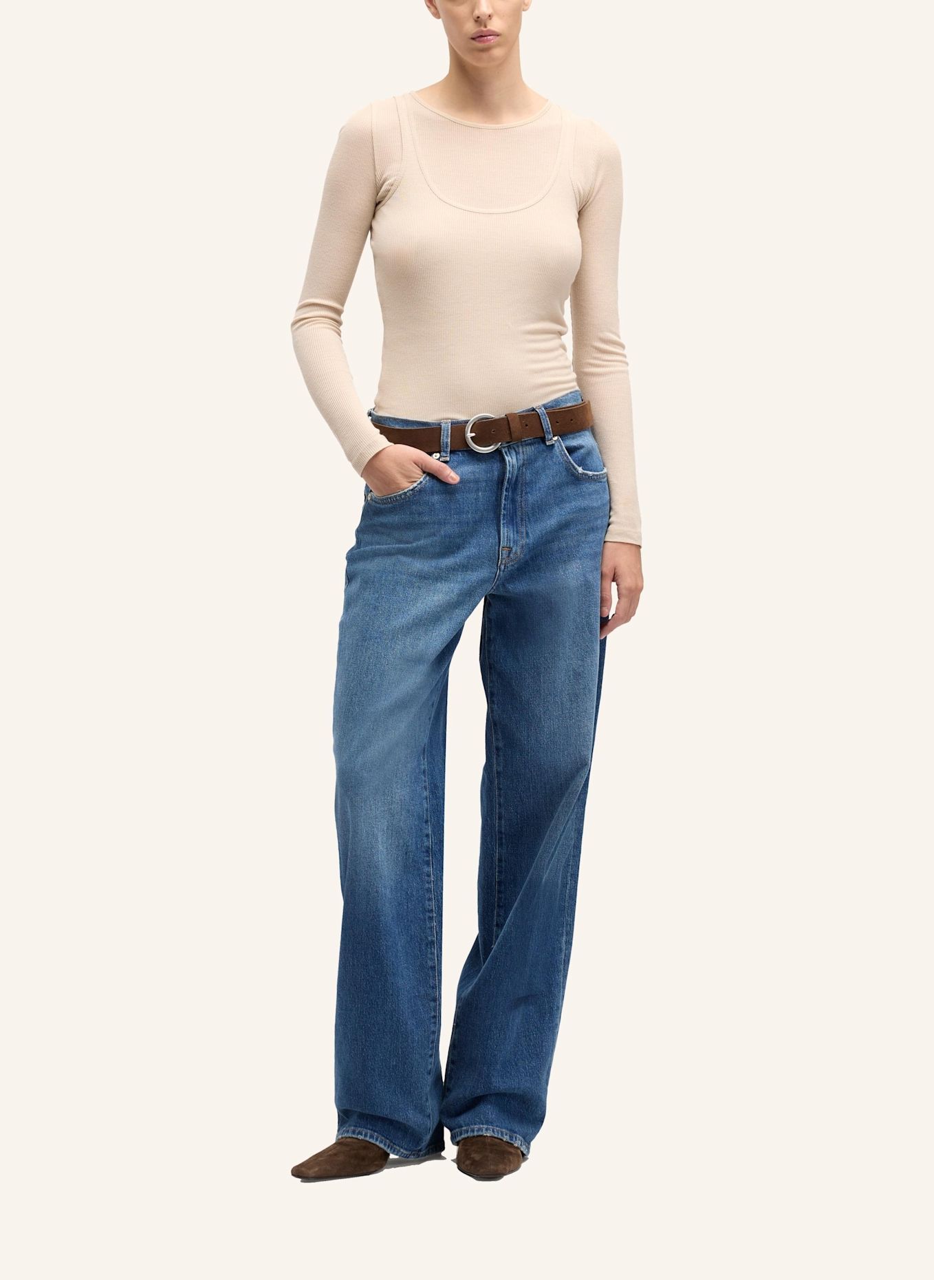7 for all mankind Jeans STOVEPIPE STRAIGHT Straight Fit: BLAU