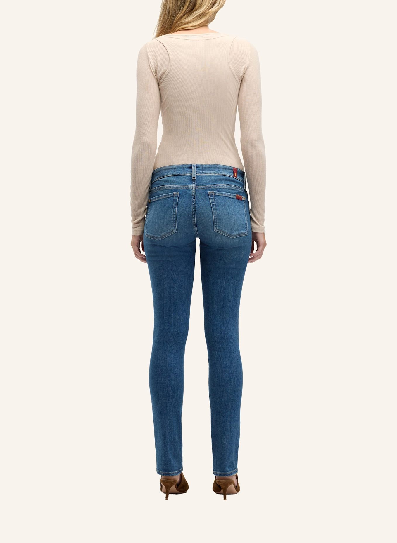 7 for all mankind Skinny Jeans LOW SKINNY YUMA: BLAU