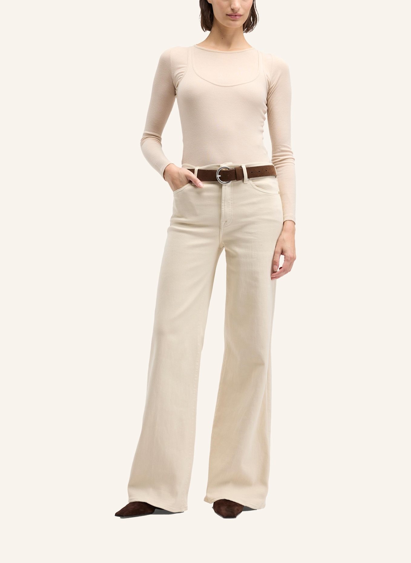 7 for all mankind Jeans LOTTA Wide Fit: BEIGE