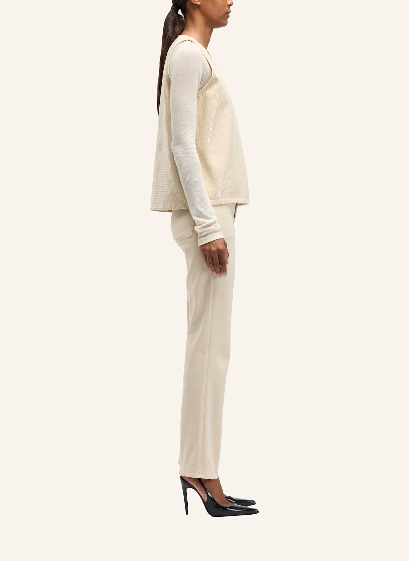 7 for all mankind LONG TANK: WEISS