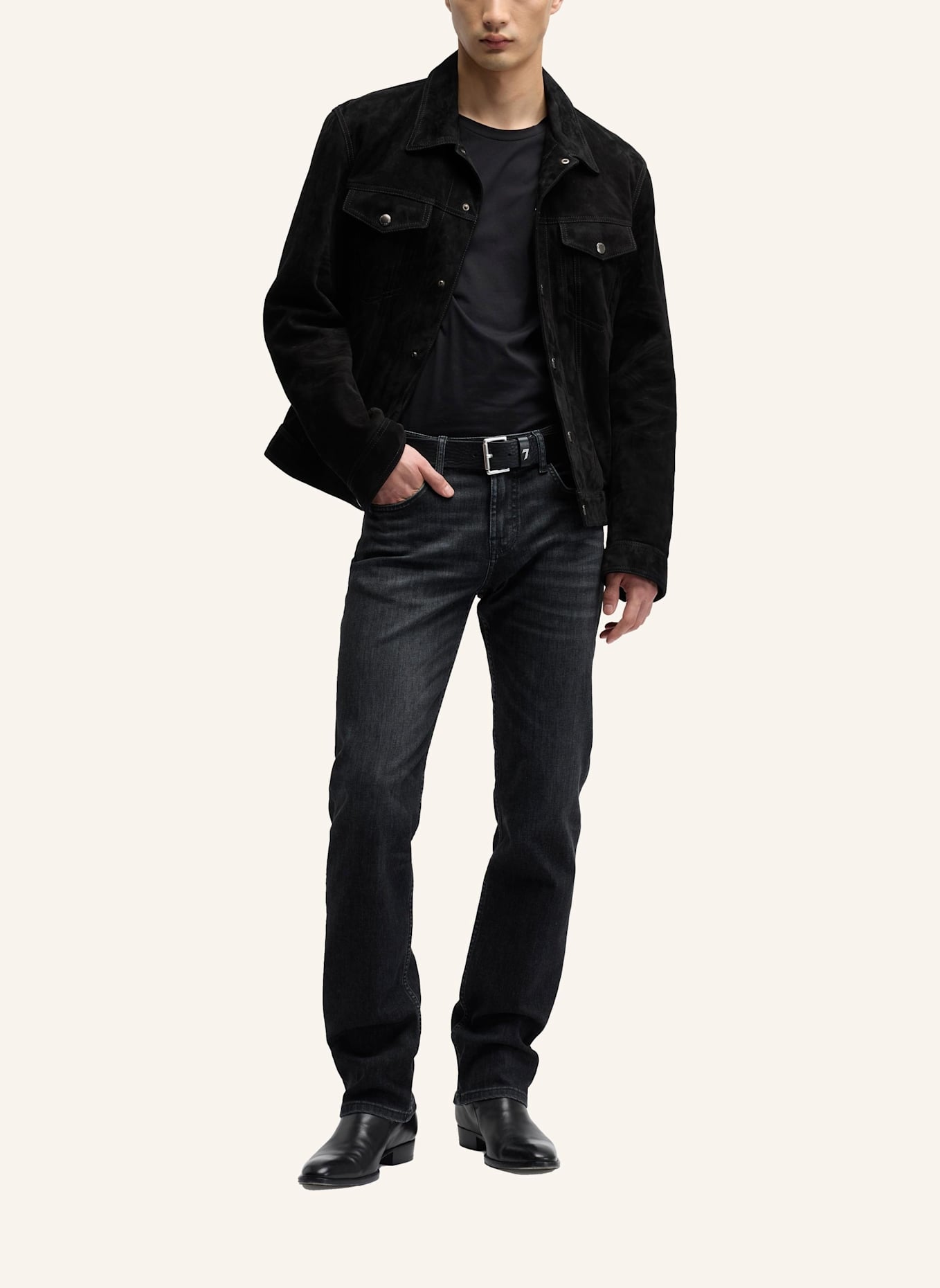 7 for all mankind Jeans STANDARD Straight Fit: SCHWARZ
