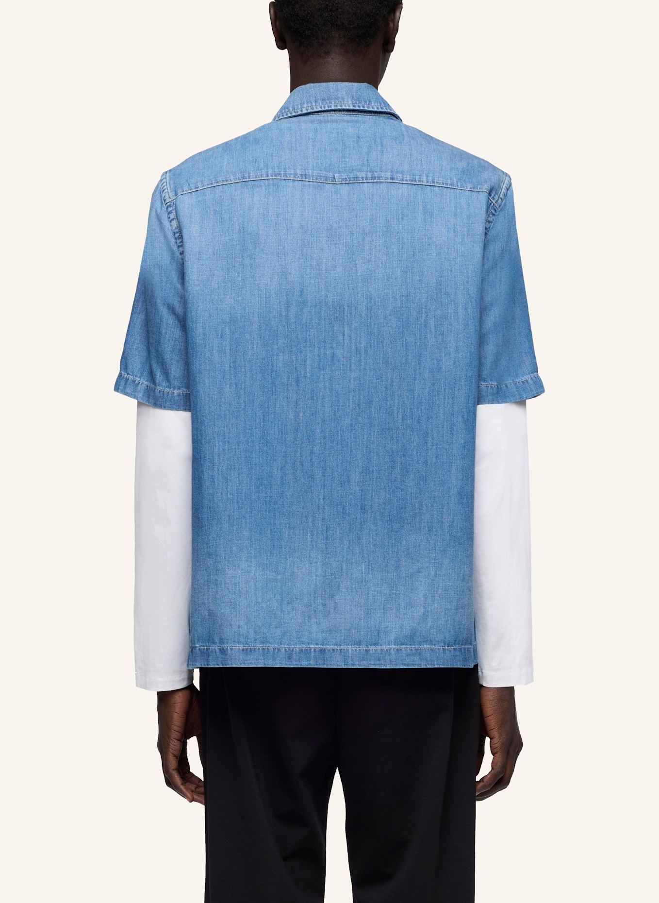 7 for all mankind S/S REGULAR SHIRT: BLAU