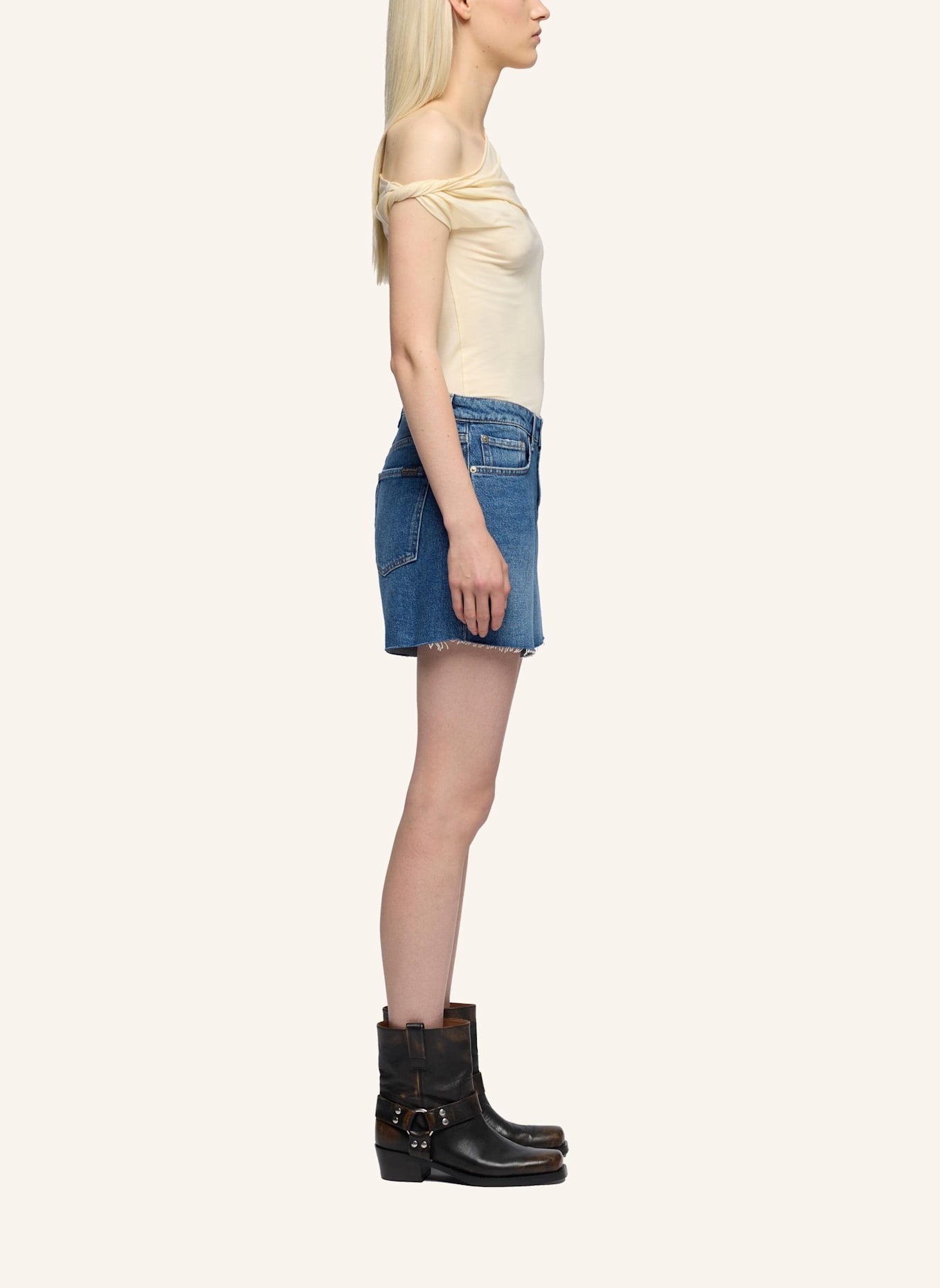 7 for all mankind MONROE LONG SHORTS: BLAU