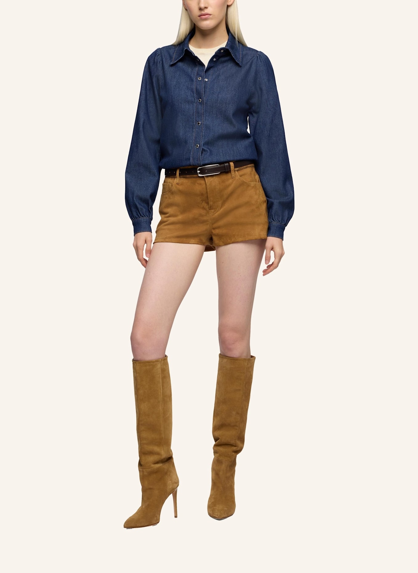 7 for all mankind PUFF SLEEVES SHIRT: BLAU