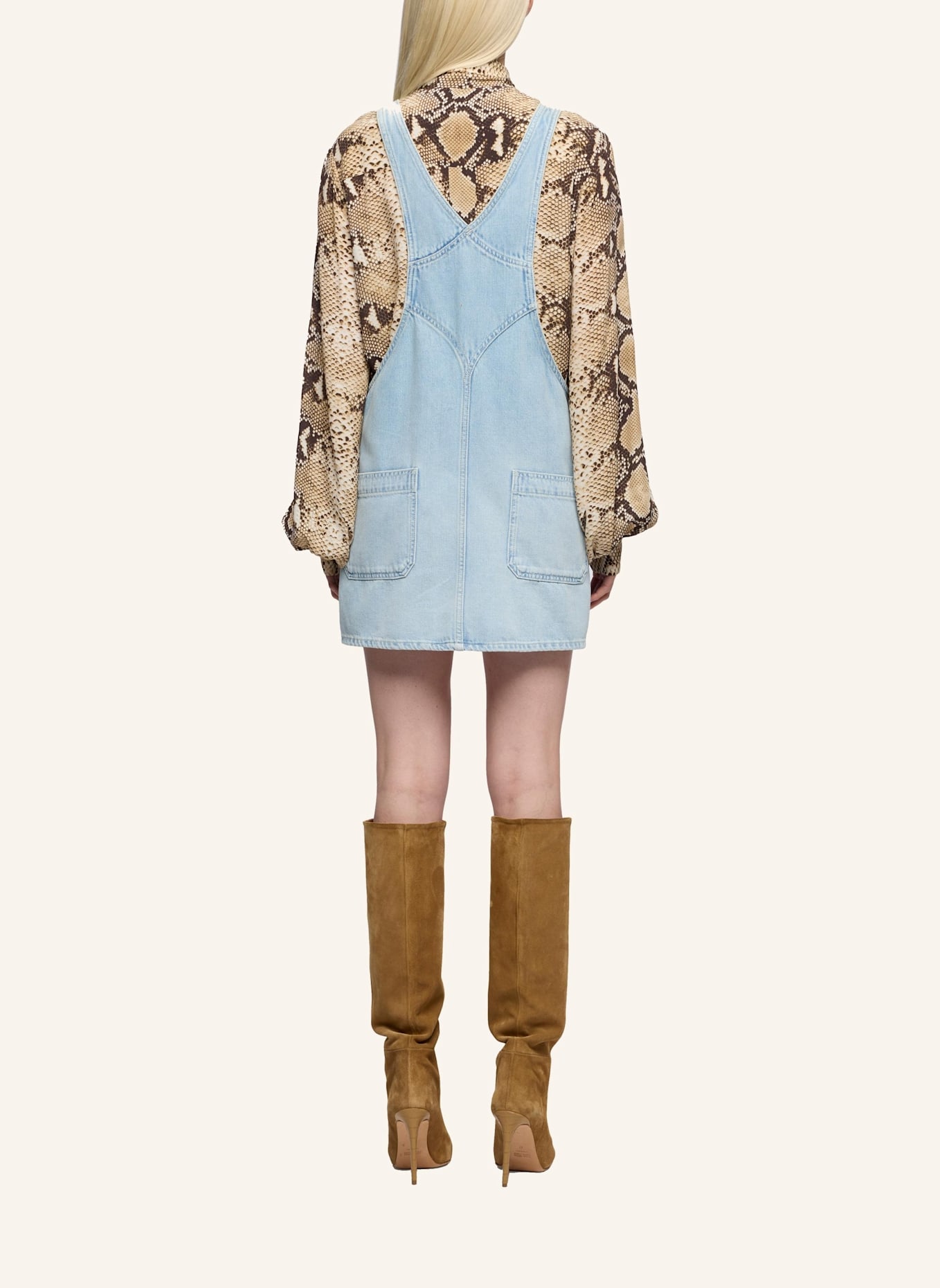 7 for all mankind DUNGARESS SKIRT: BLAU