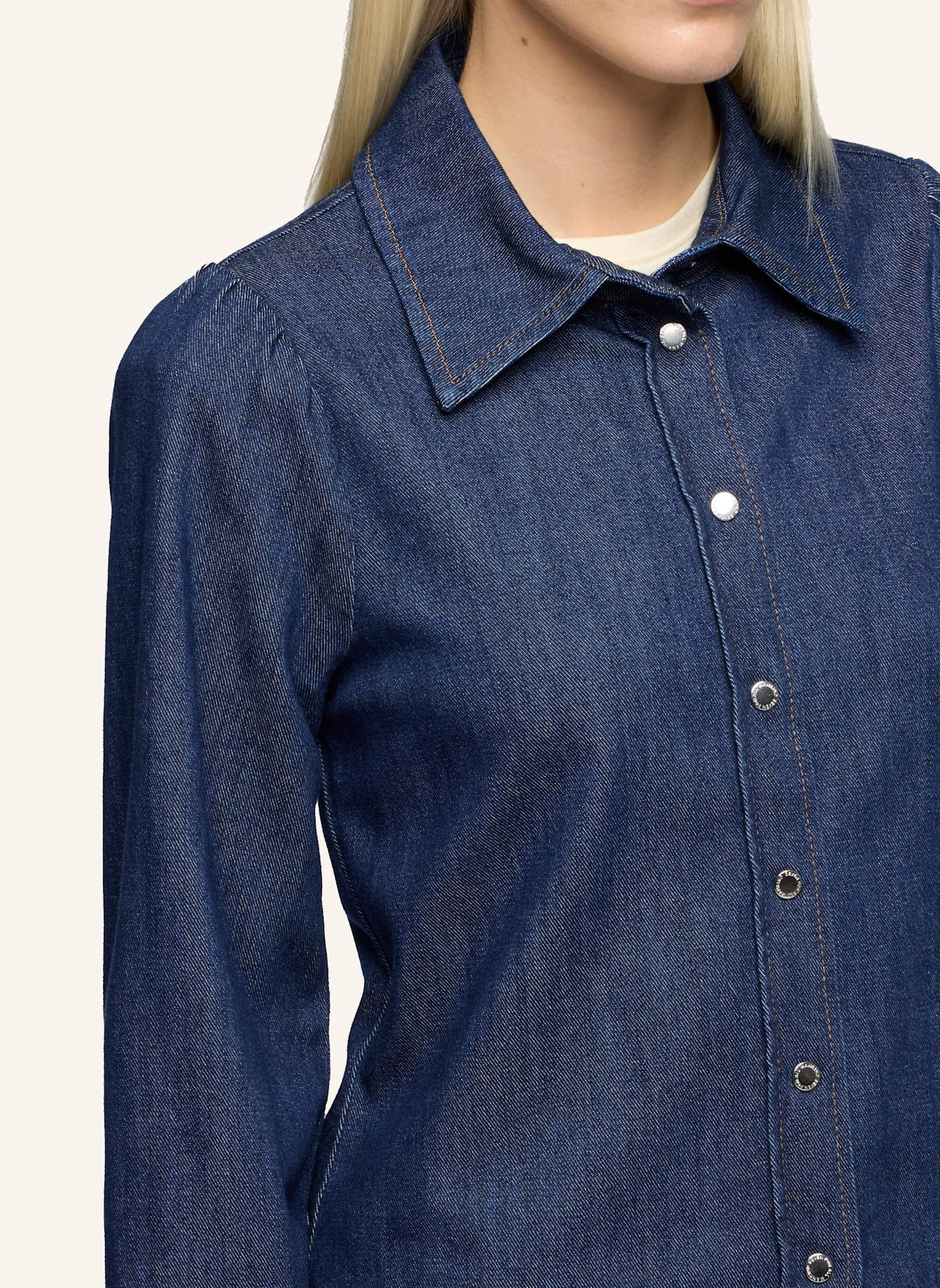 7 for all mankind PUFF SLEEVES SHIRT: BLAU