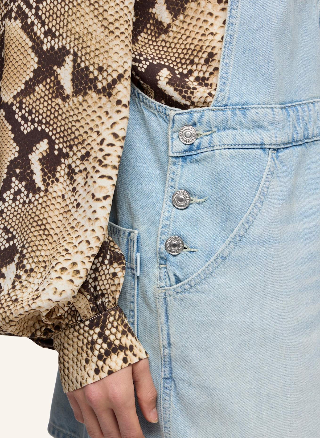 7 for all mankind DUNGARESS SKIRT: BLAU