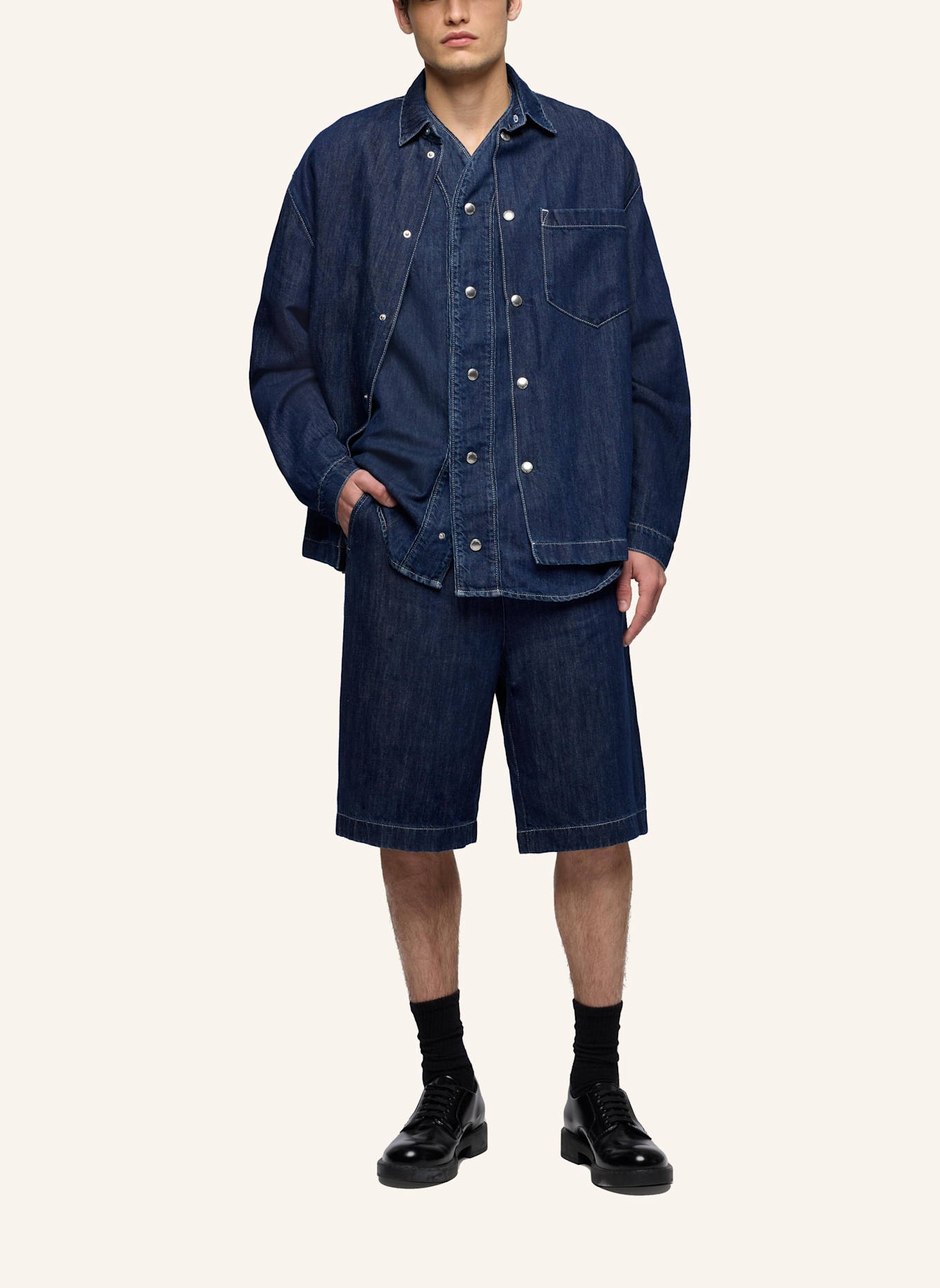 7 for all mankind L/S OVERSHIRT: BLAU