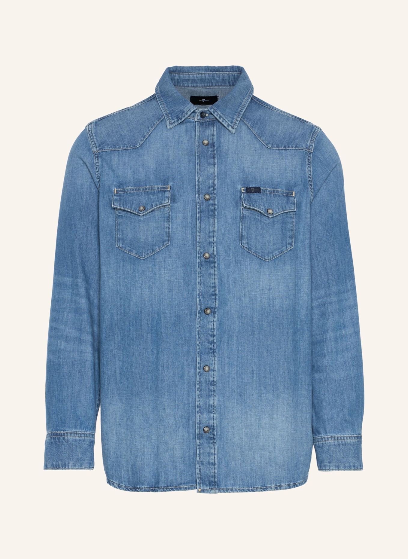 7 for all mankind WESTERN SHIRT: BLAU