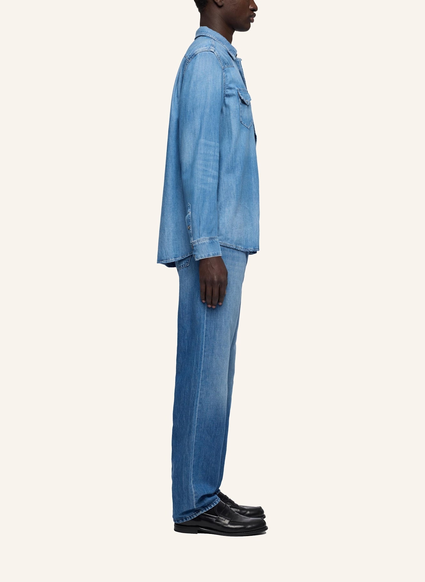 7 for all mankind WESTERN SHIRT: BLAU