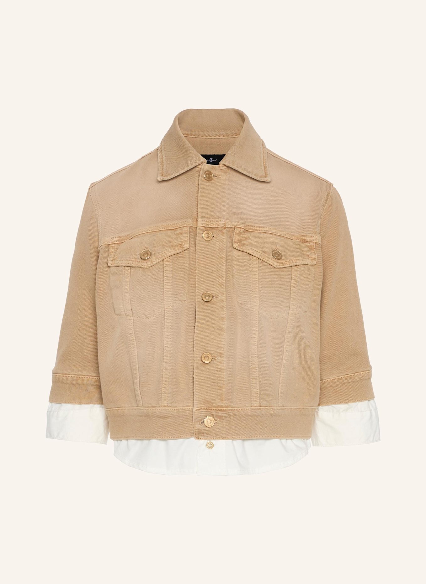 7 for all mankind DOUBLE LAYER JACKET: BEIGE
