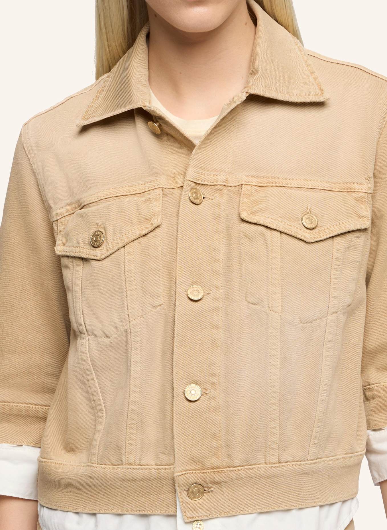 7 for all mankind DOUBLE LAYER JACKET: BEIGE