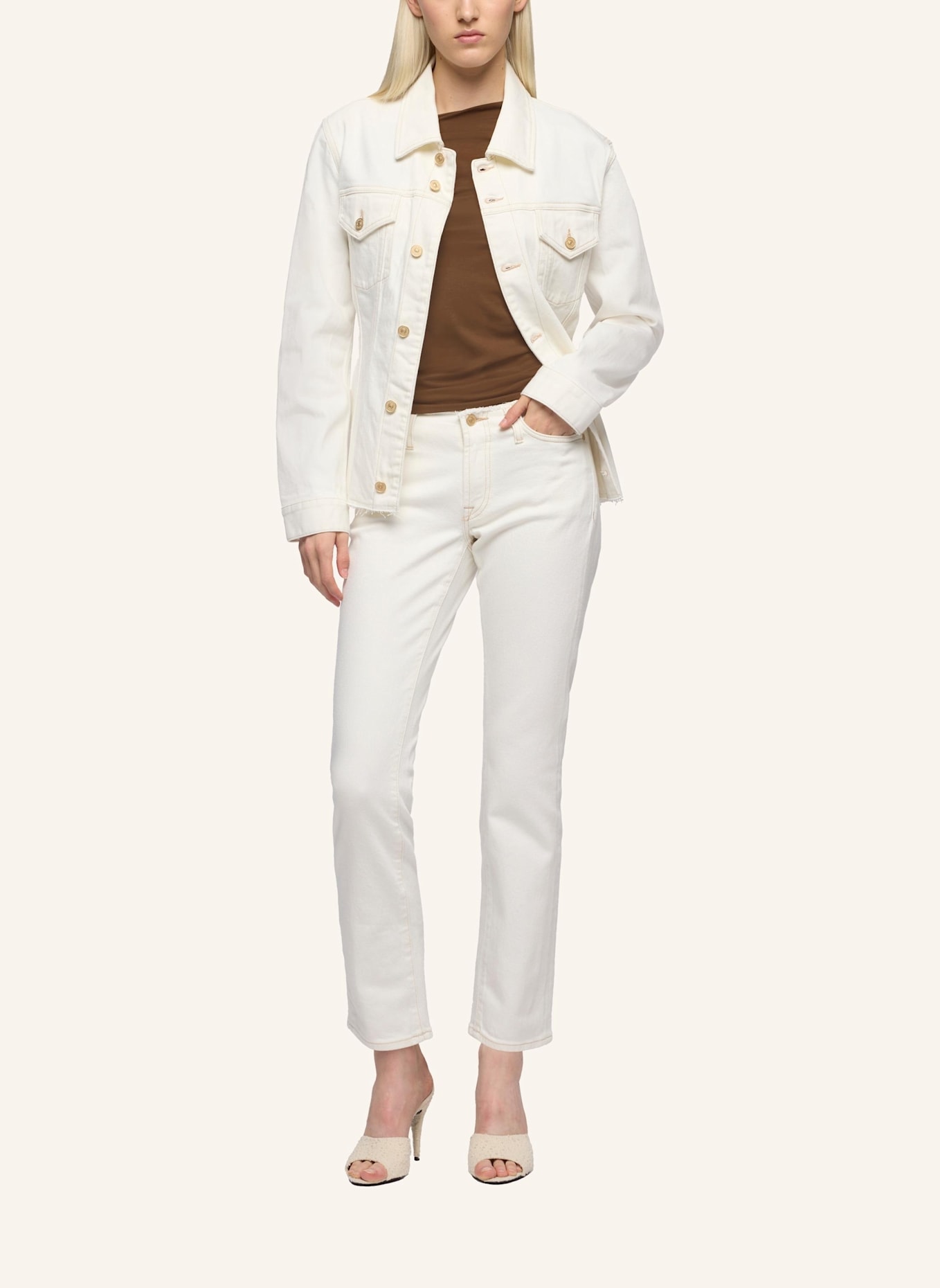 7 for all mankind CINCHED JACKET: WEISS