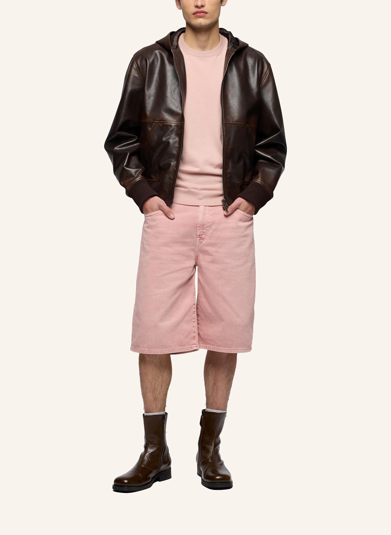 7 for all mankind WIDE LEG SHORTS: PINK
