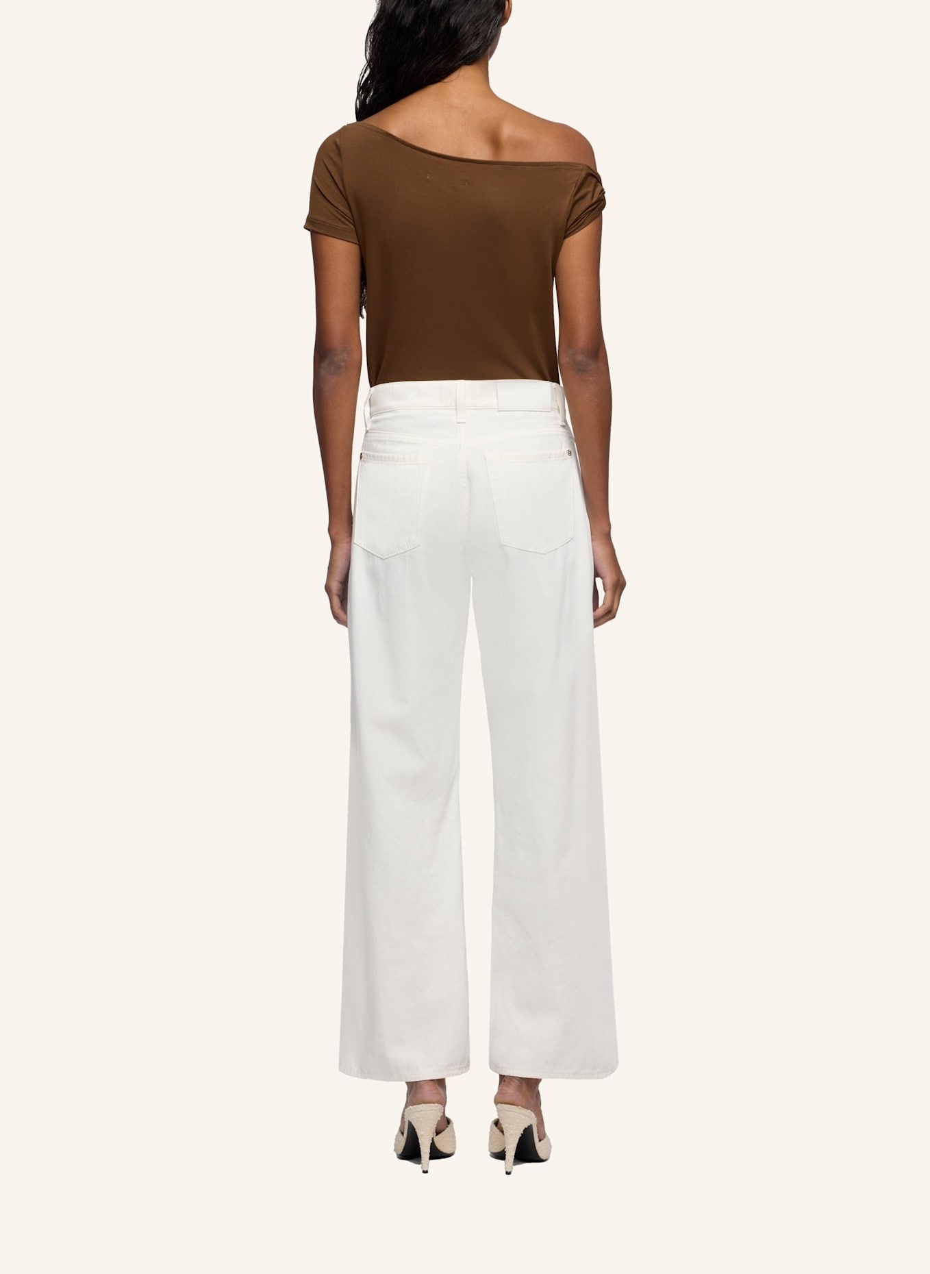 7 for all mankind Jeans Wide Wide Fit: WEISS