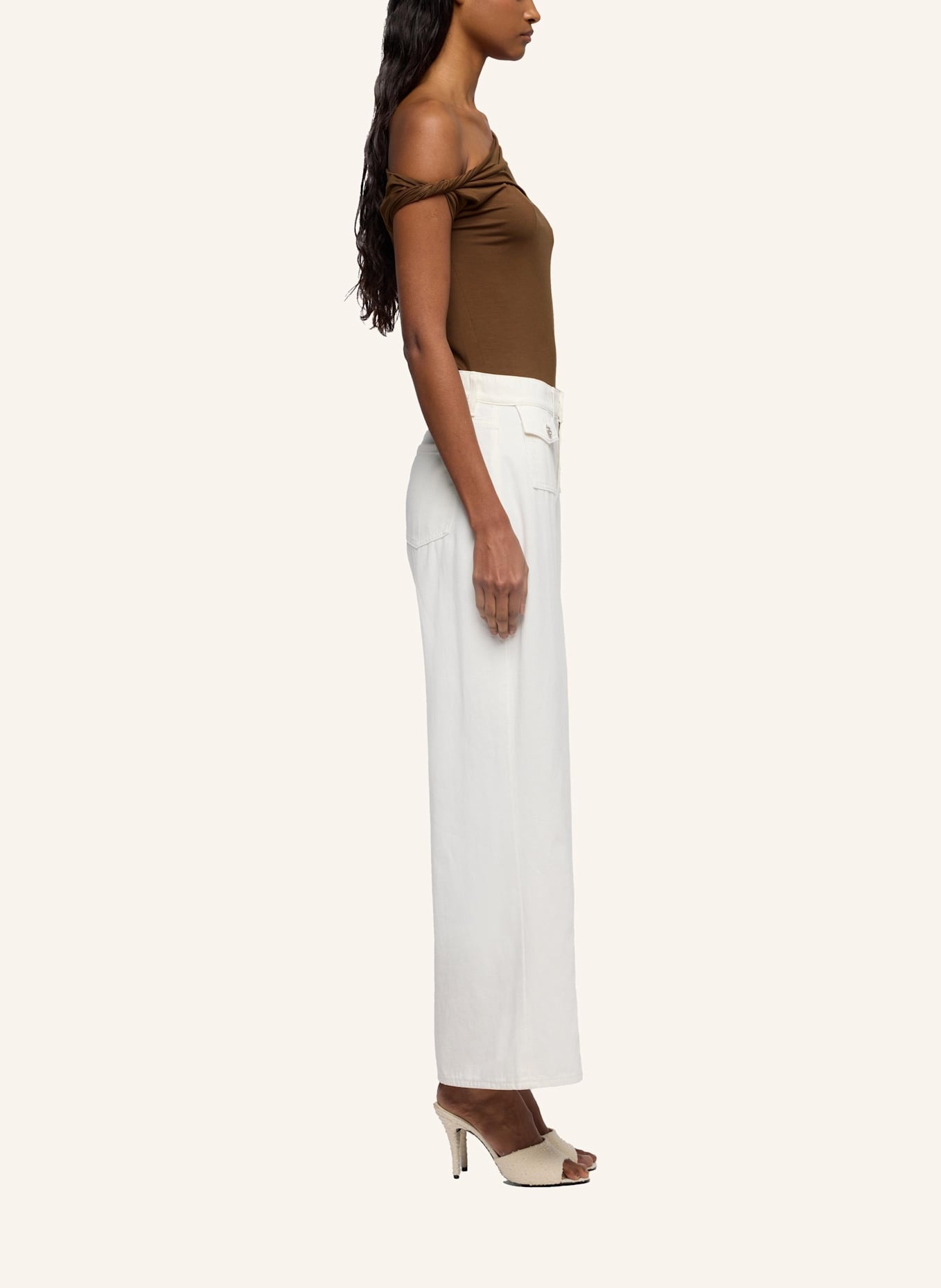 7 for all mankind Jeans Wide Wide Fit: WEISS