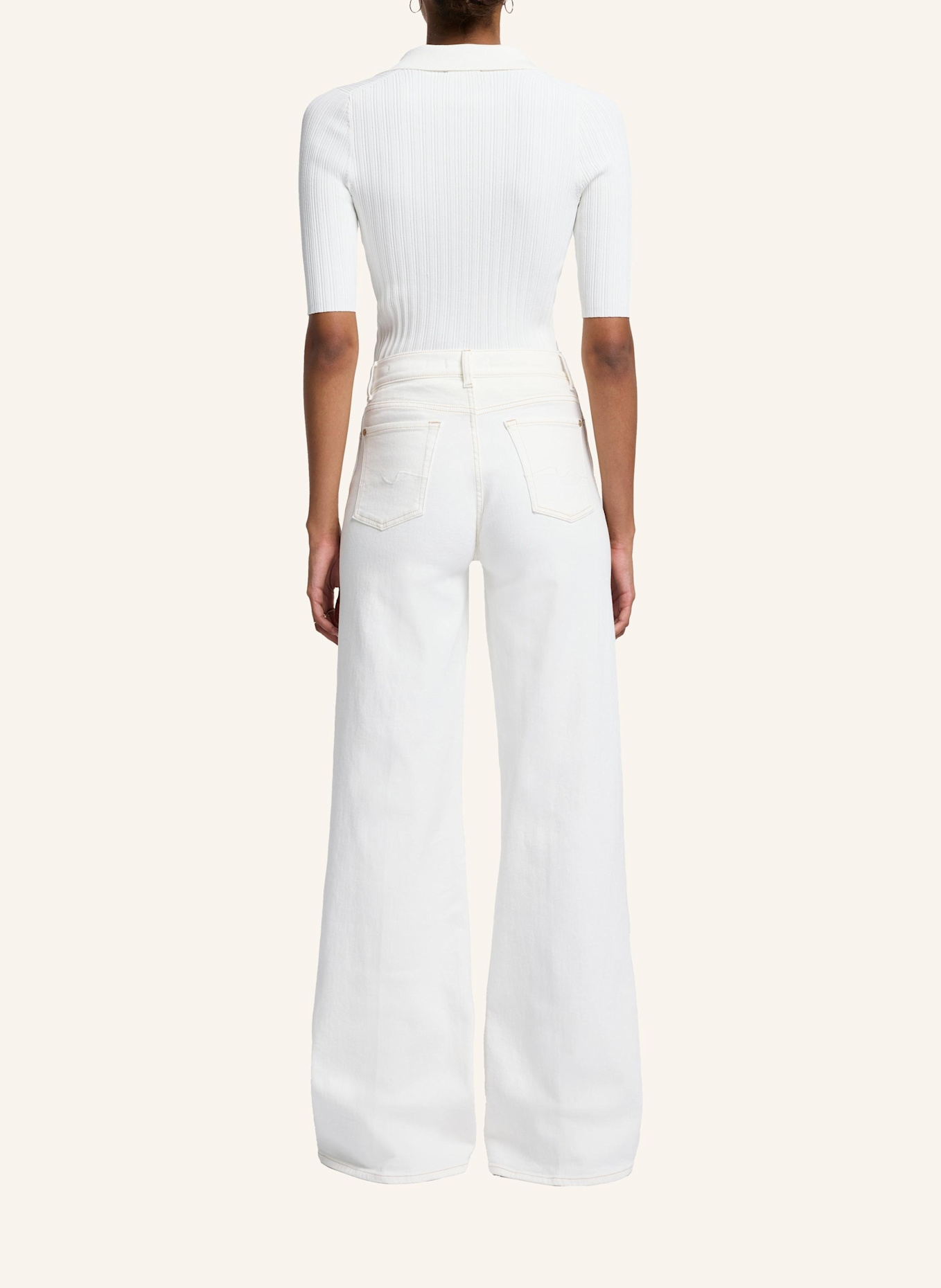 7 for all mankind Jeans Wide Wide Fit: WEISS