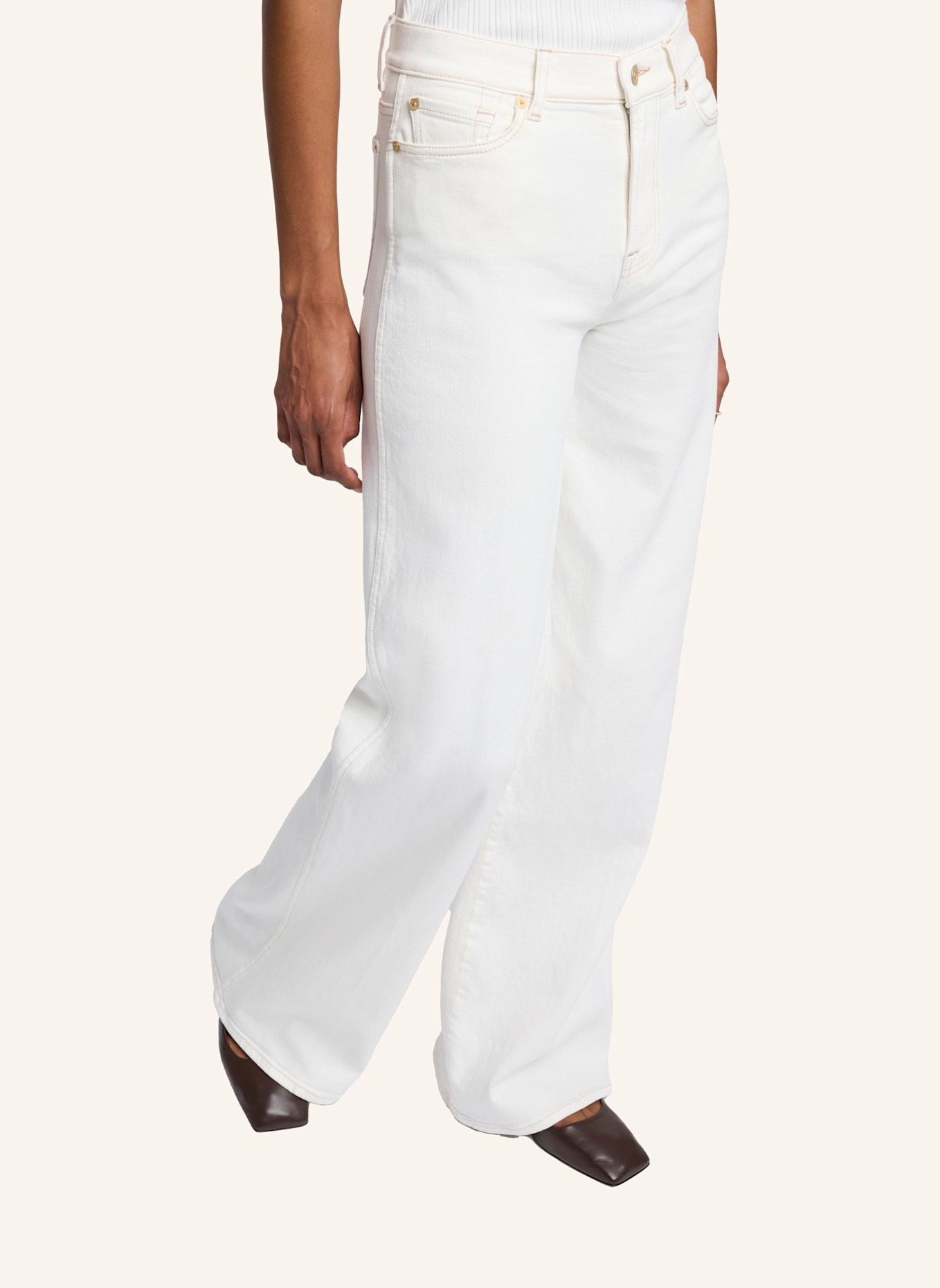 7 for all mankind Jeans Wide Wide Fit: WEISS