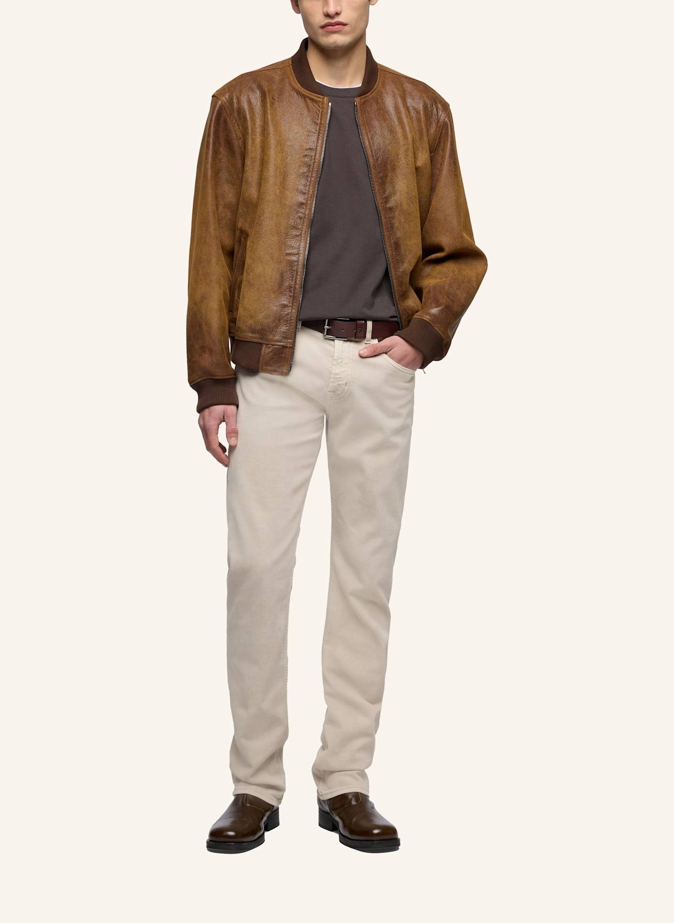 7 for all mankind Jeans Straight Straight Fit: BEIGE