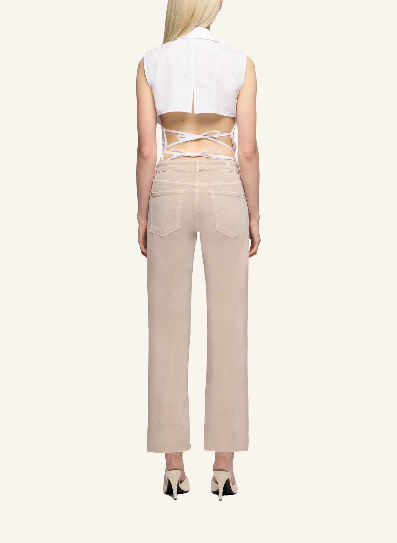 7 for all mankind Straight Jeans CALIE STRAIGHT ANKLE: BEIGE