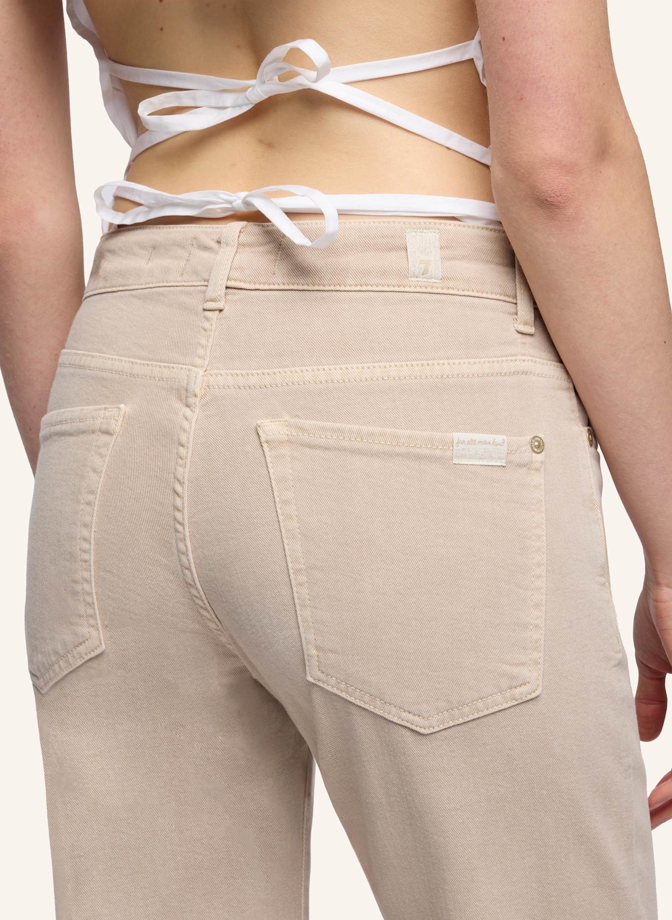 7 for all mankind Straight Jeans CALIE STRAIGHT ANKLE: BEIGE