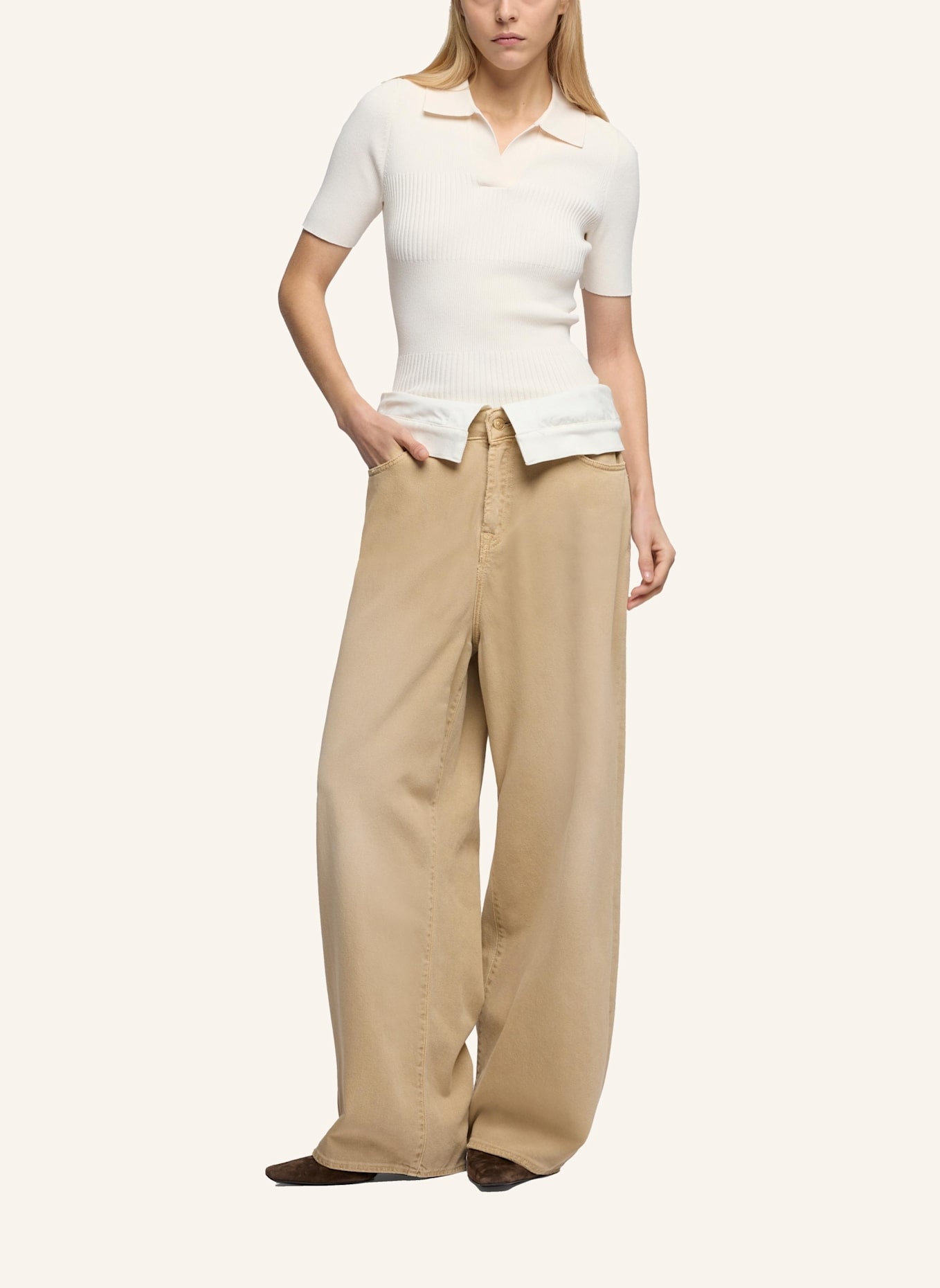 7 for all mankind Jeans Baggy Baggy Fit: BEIGE