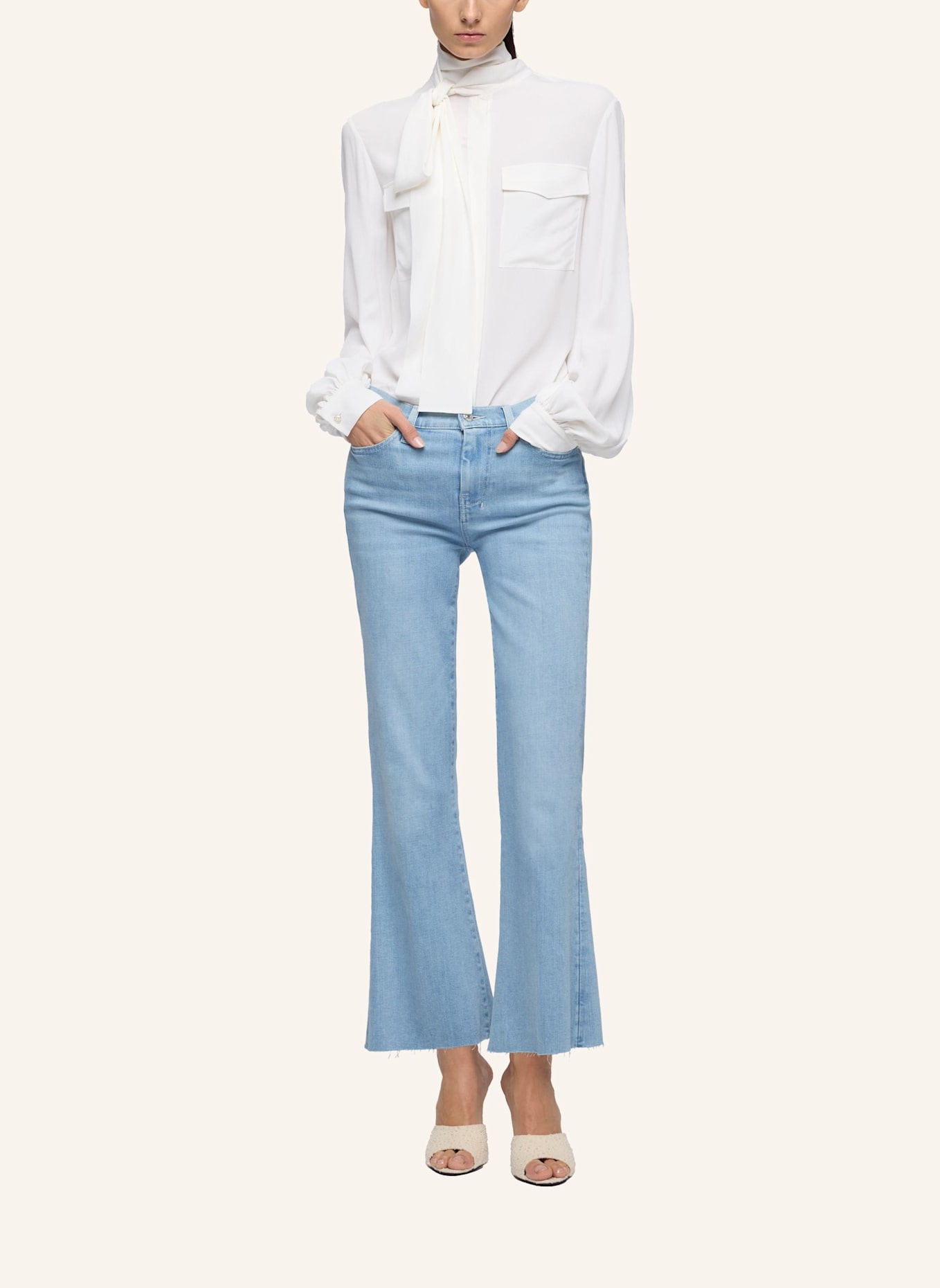 7 for all mankind Cropped Jeans DOJO: BLAU