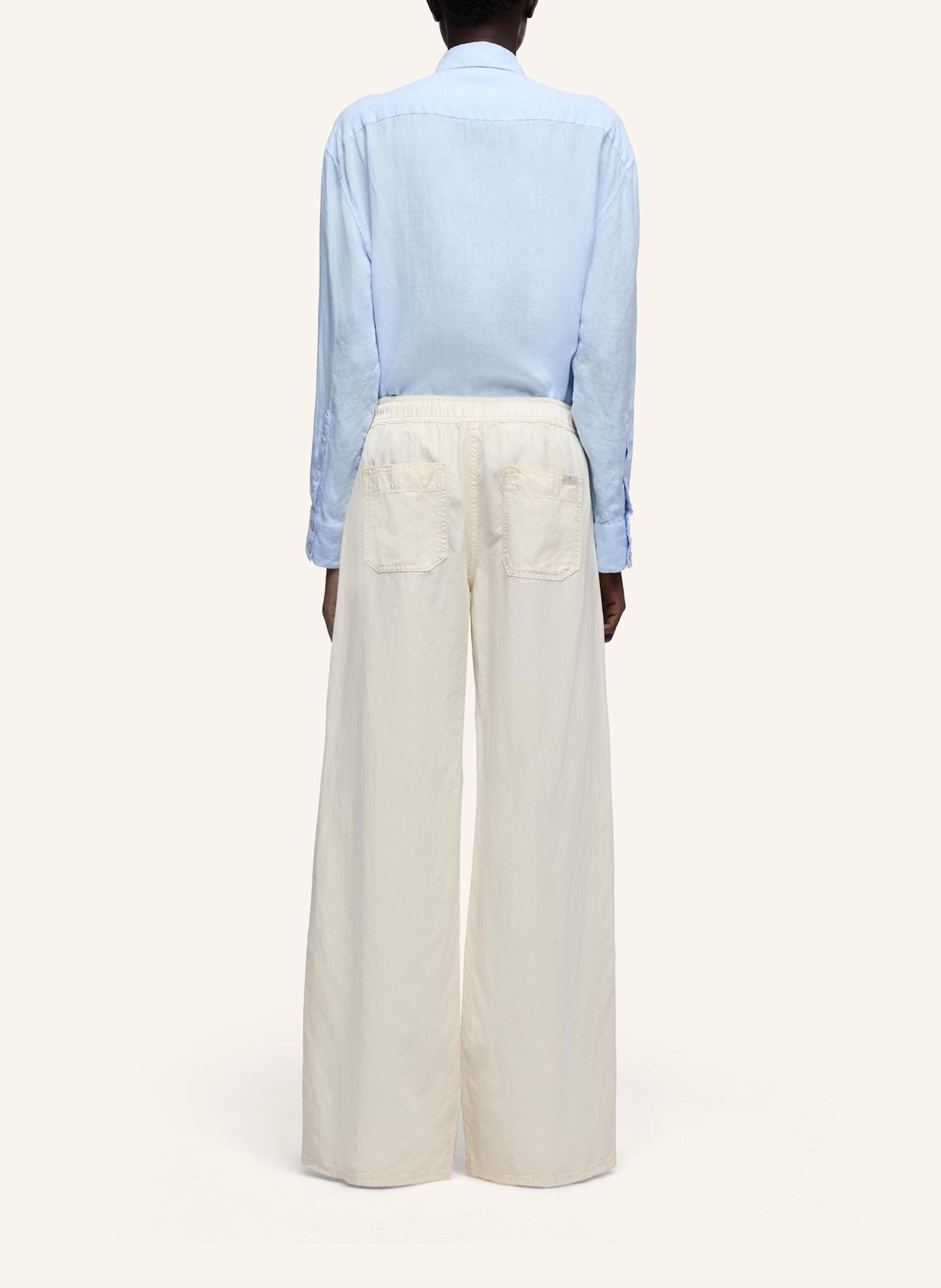 7 for all mankind Pants UTILITY PULL ON WIDE LEG Wide Leg Fit: WEISS