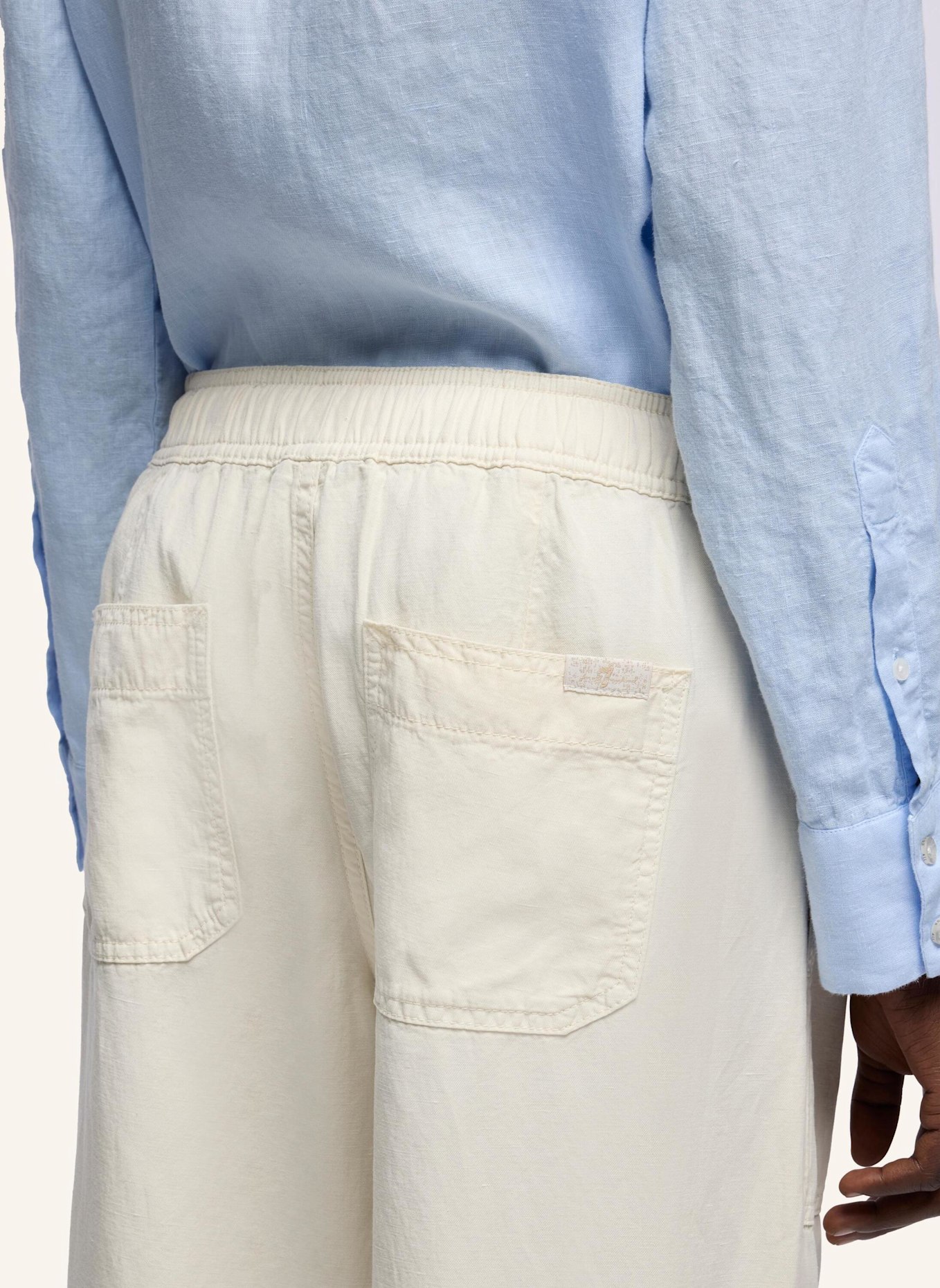 7 for all mankind Pants UTILITY PULL ON WIDE LEG Wide Leg Fit: WEISS