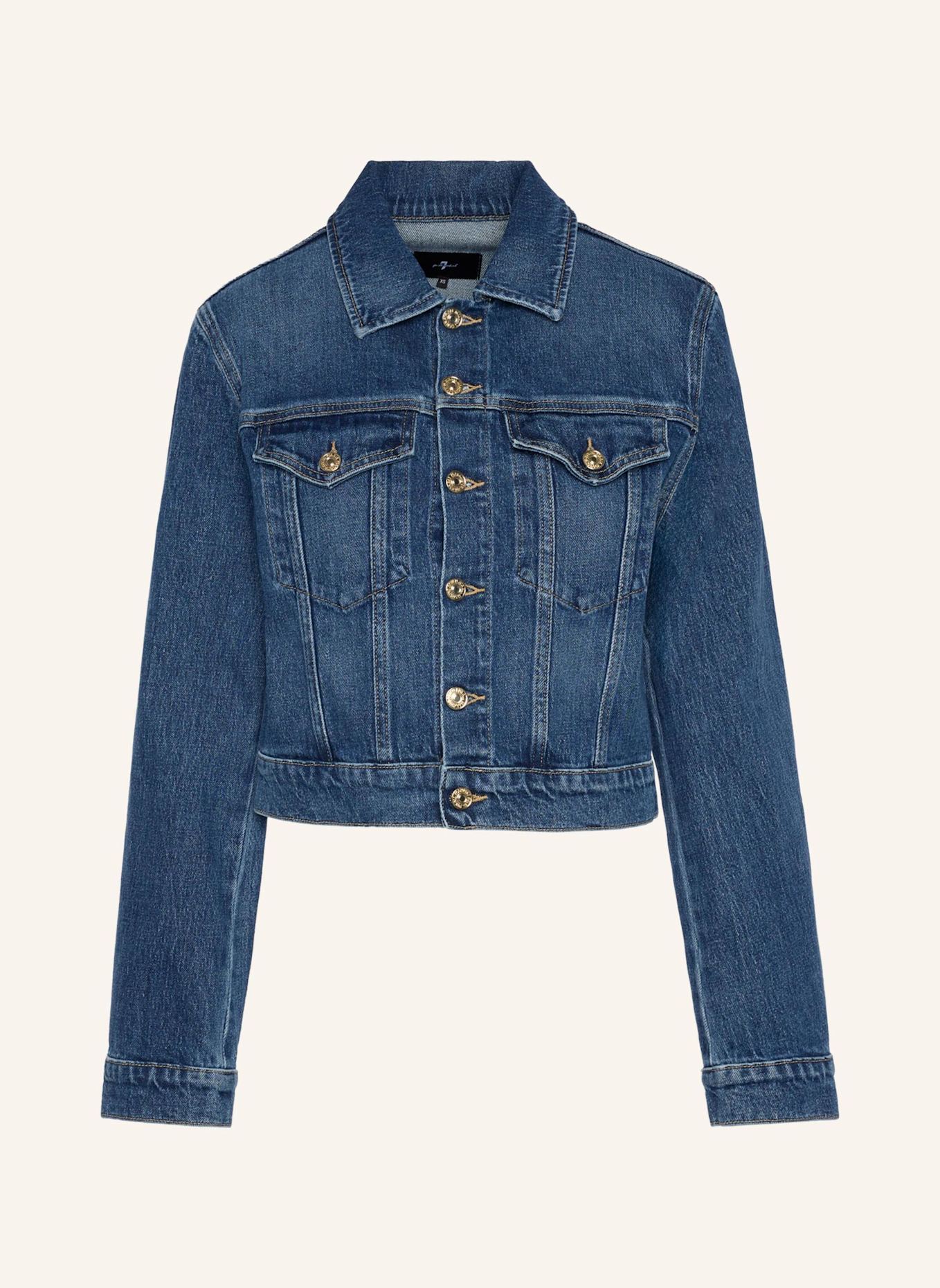 7 for all mankind Denim DARTS SHRUNKEN JACKET: BLAU