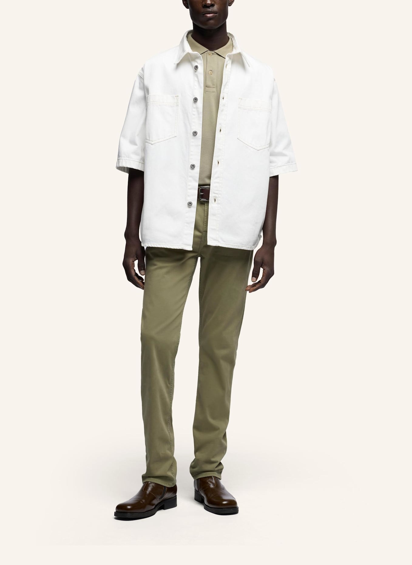 7 for all mankind Knitted S/S POLO: GRÜN