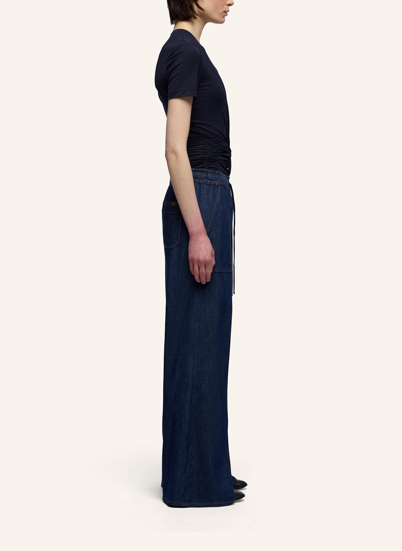 7 for all mankind Jeans UTILITY PULL ON WIDE LEG Wide Leg Fit: BLAU
