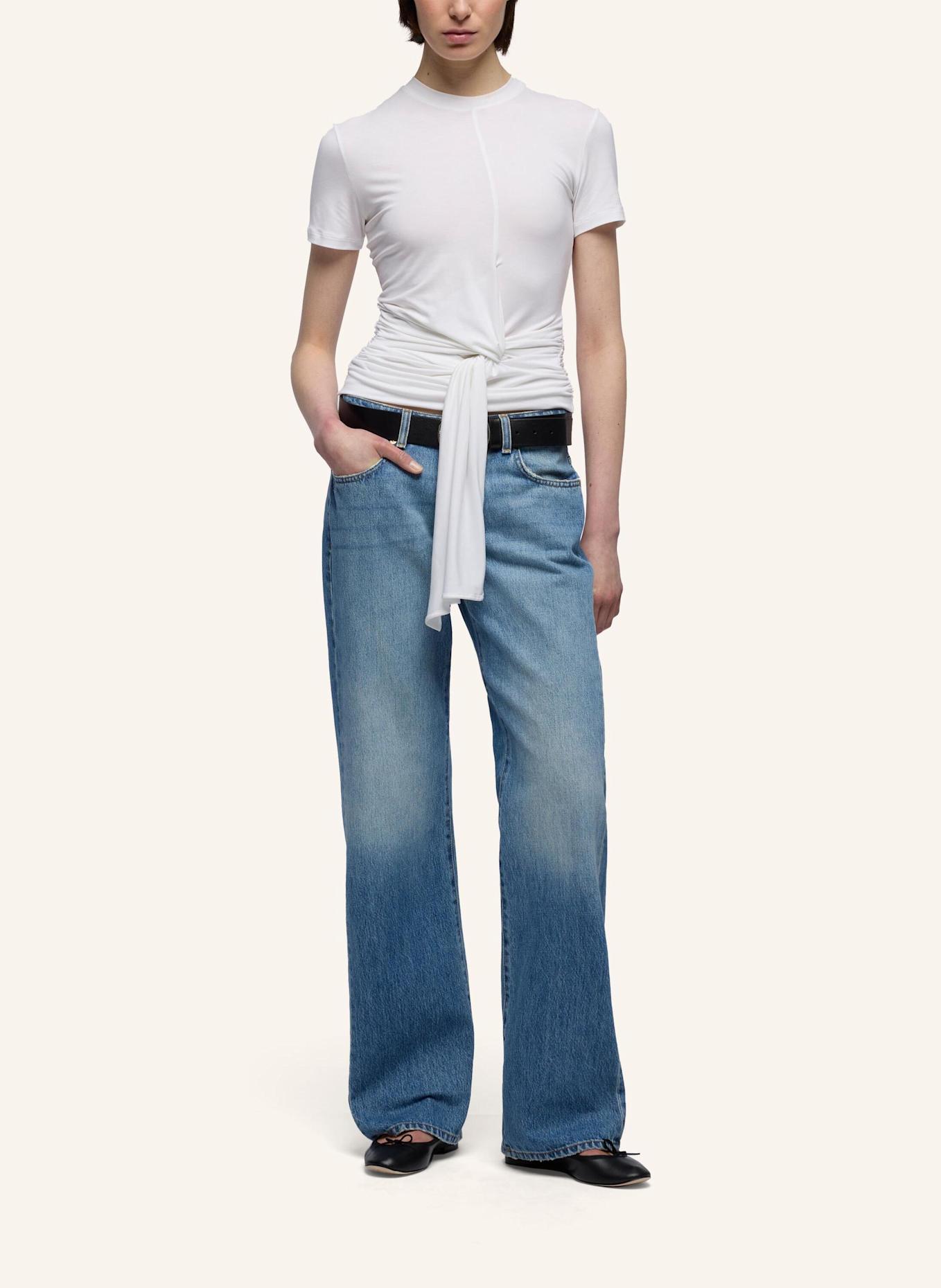 7 for all mankind Knitted FITTED TWIST TEE: WEISS