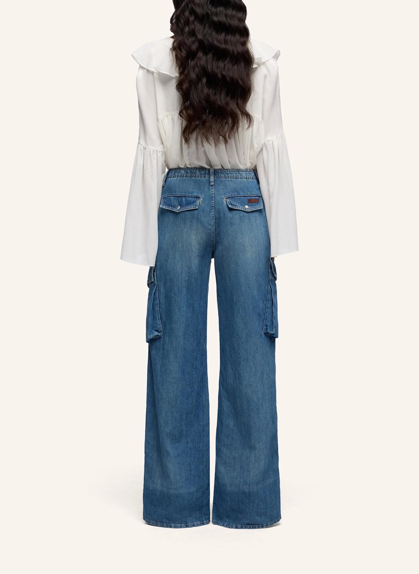 7 for all mankind Jeans CARGO LOTTA Wide Leg Fit: BLAU