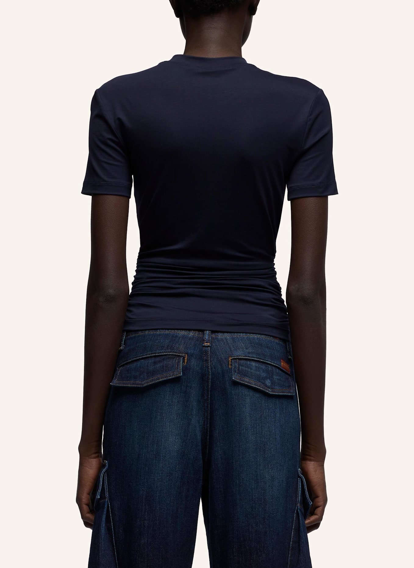 7 for all mankind Knitted FITTED TWIST TEE: BLAU