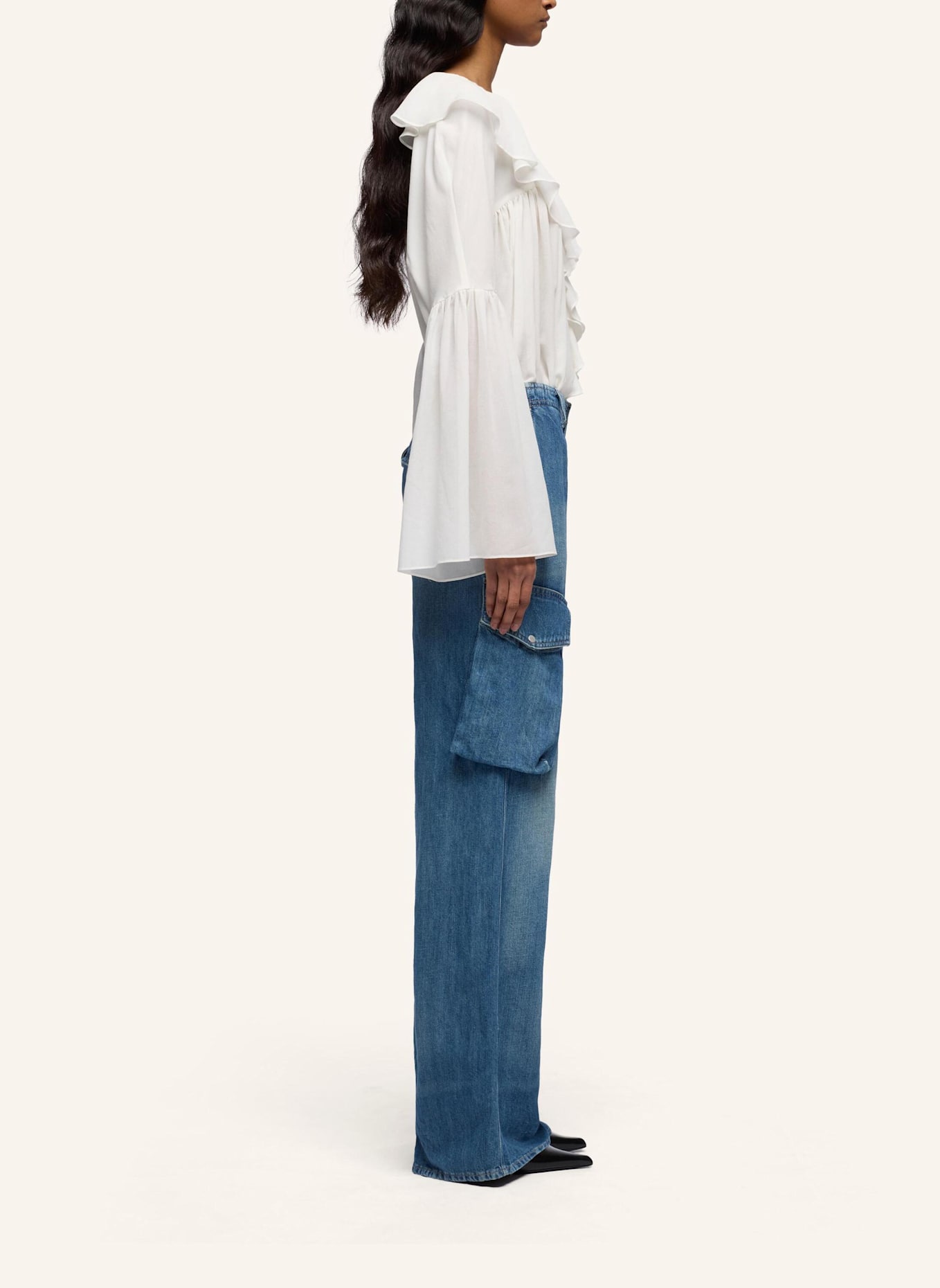 7 for all mankind Jeans CARGO LOTTA Wide Leg Fit: BLAU
