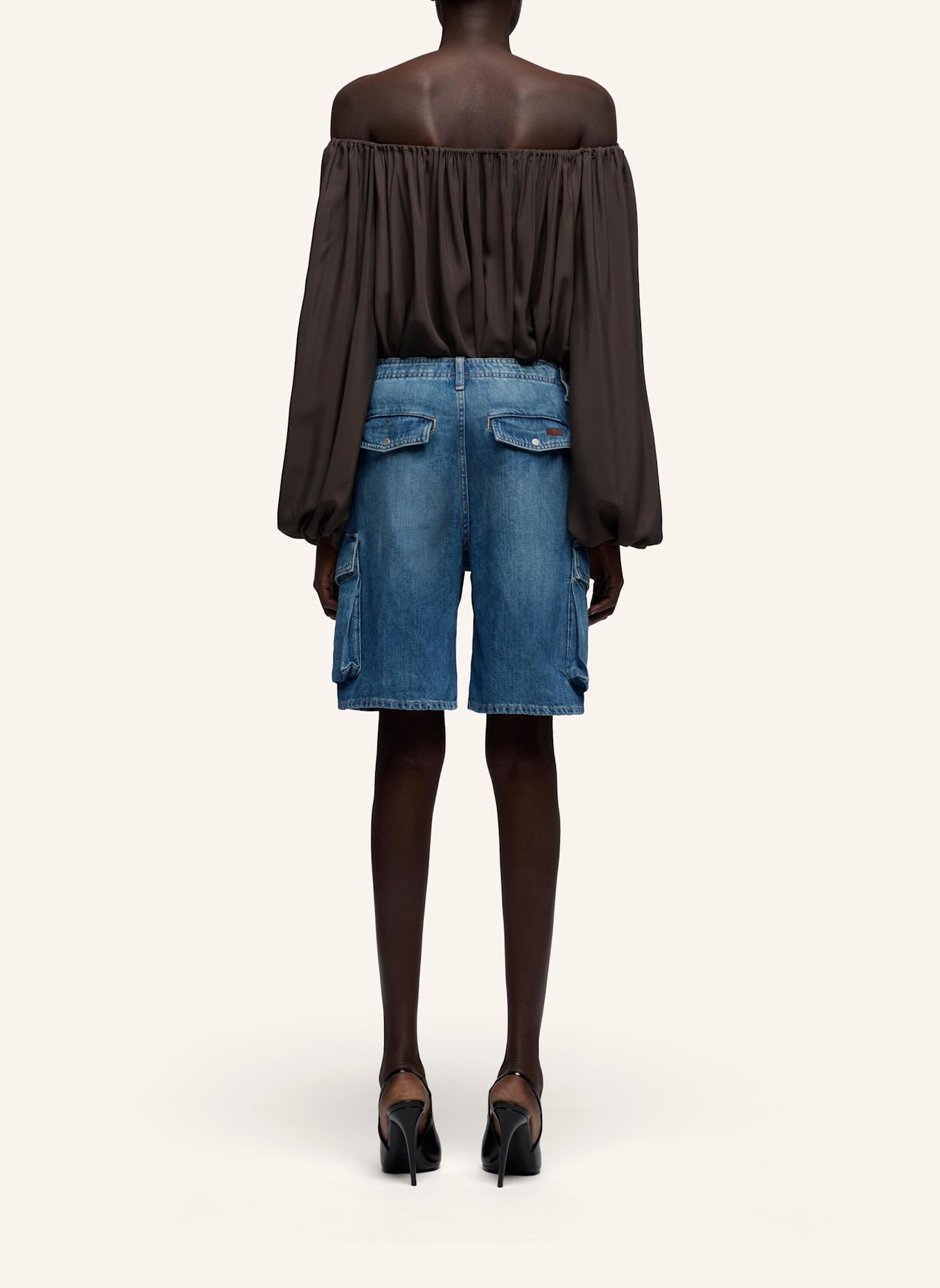 7 for all mankind Shorts CARGO LOLA: BLAU