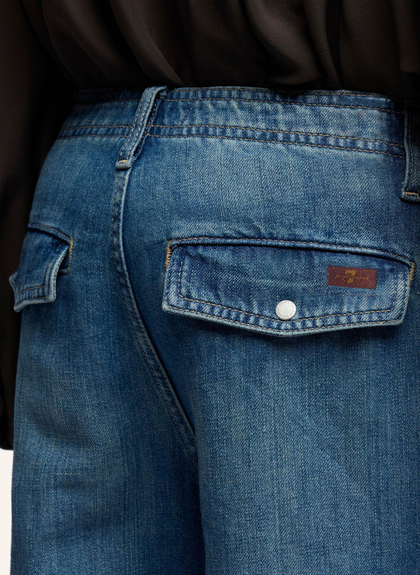 7 for all mankind Shorts CARGO LOLA: BLAU